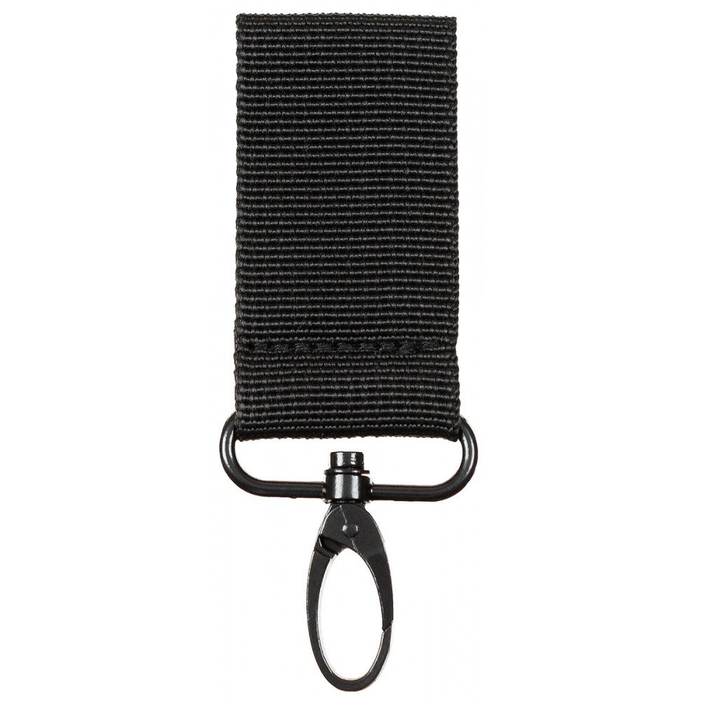 MFH Stoffgürtel MFH Schlüsselanhänger schwarz mit Metallhaken. (Schlüsselanhänger, schwarz, Metallhaken)