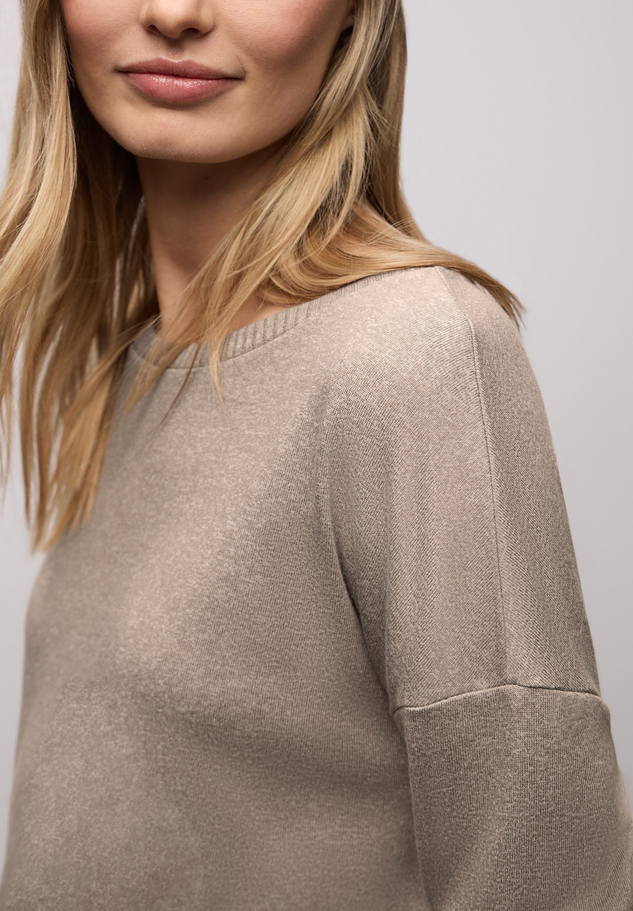 STREET ONE Langarmshirt im Melange Look – Bild 4 von 5