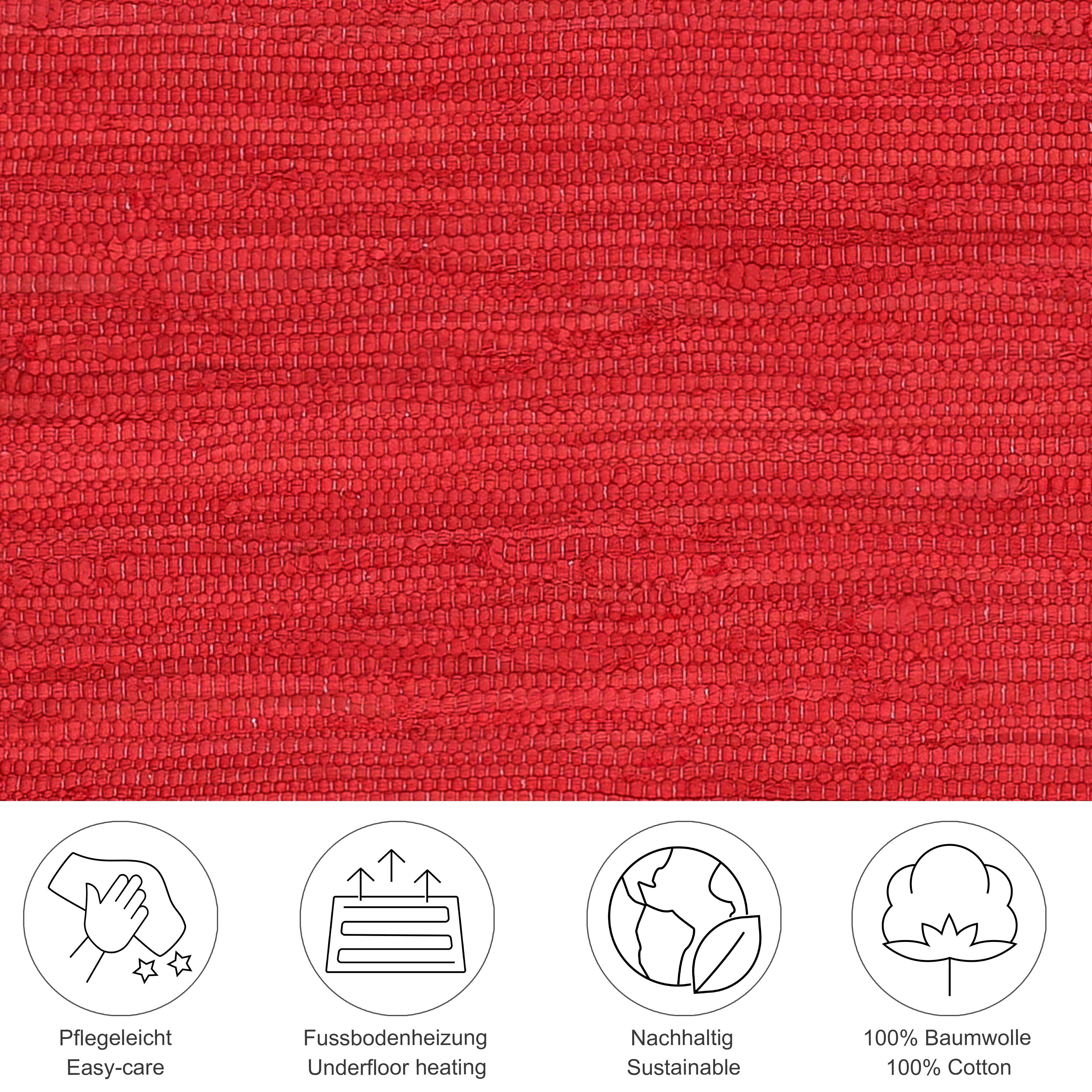 THEKO Teppich »Happy Cotton Fleckerl, handgewebt«, rechteckig, 5 mm Höhe, F günstig online kaufen