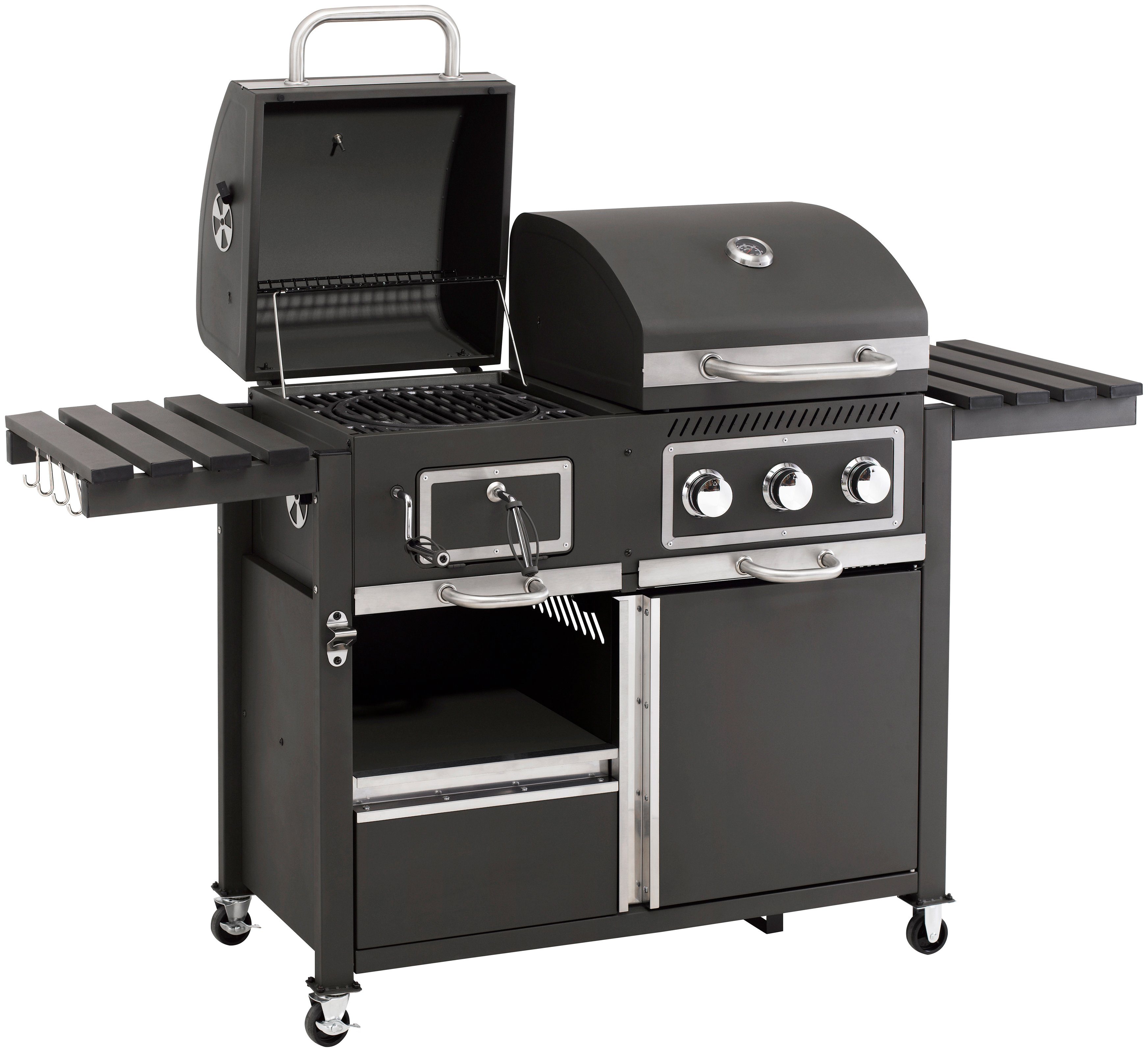 Tepro Gasgrill Kohle-Gas-Kombi Toronto, BxTxH: 173x65x116,5 cm