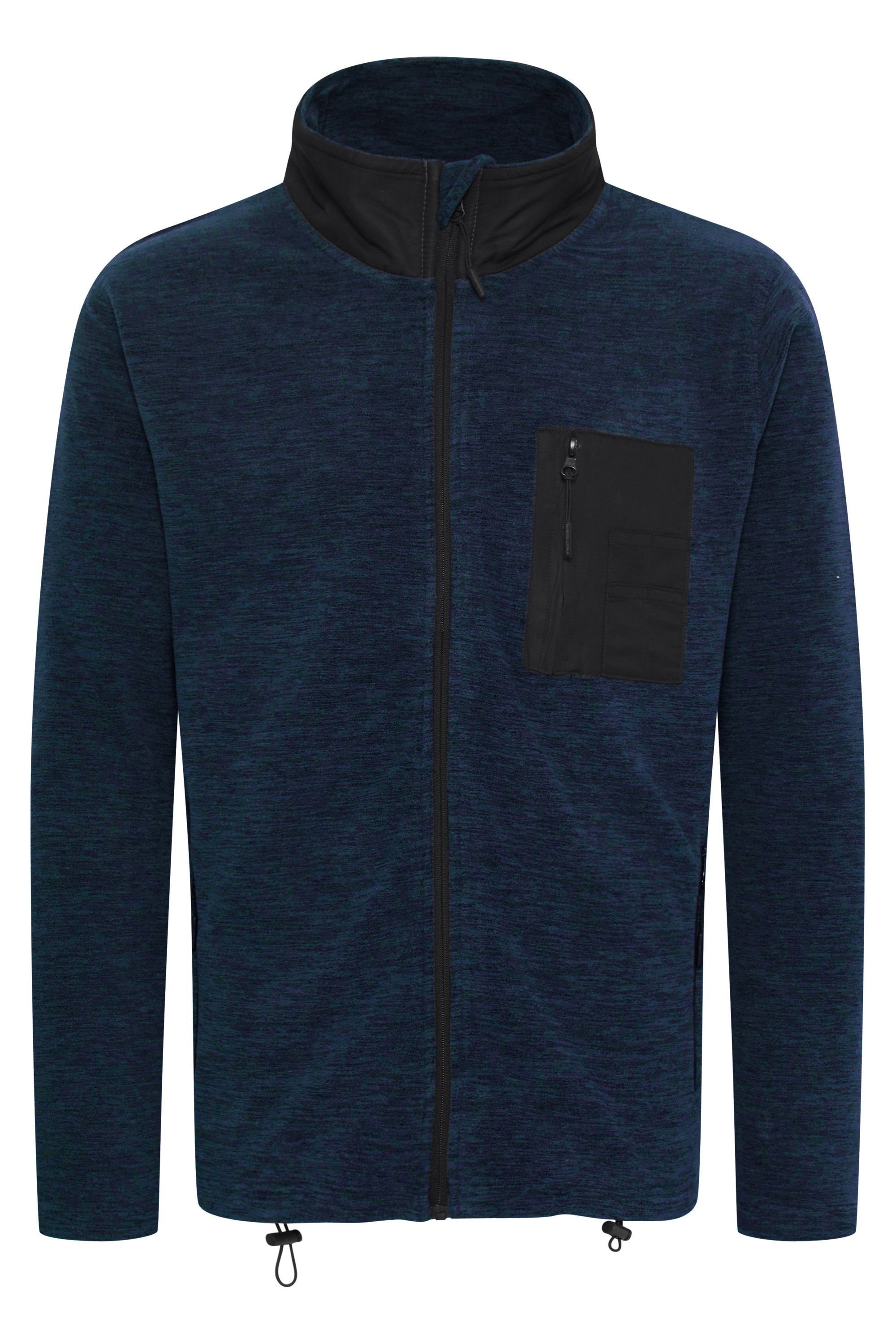 mit Mix Indicode Stehkragen (420) Navy Fleecejacke Herren Fleecejacke IDWilton