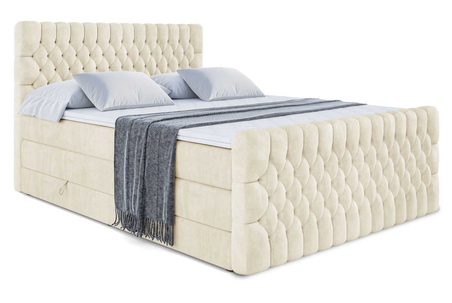 ALTDECOR Boxspringbett SERENE-Z KING (Multipocket-Matratze H4, günstig online kaufen