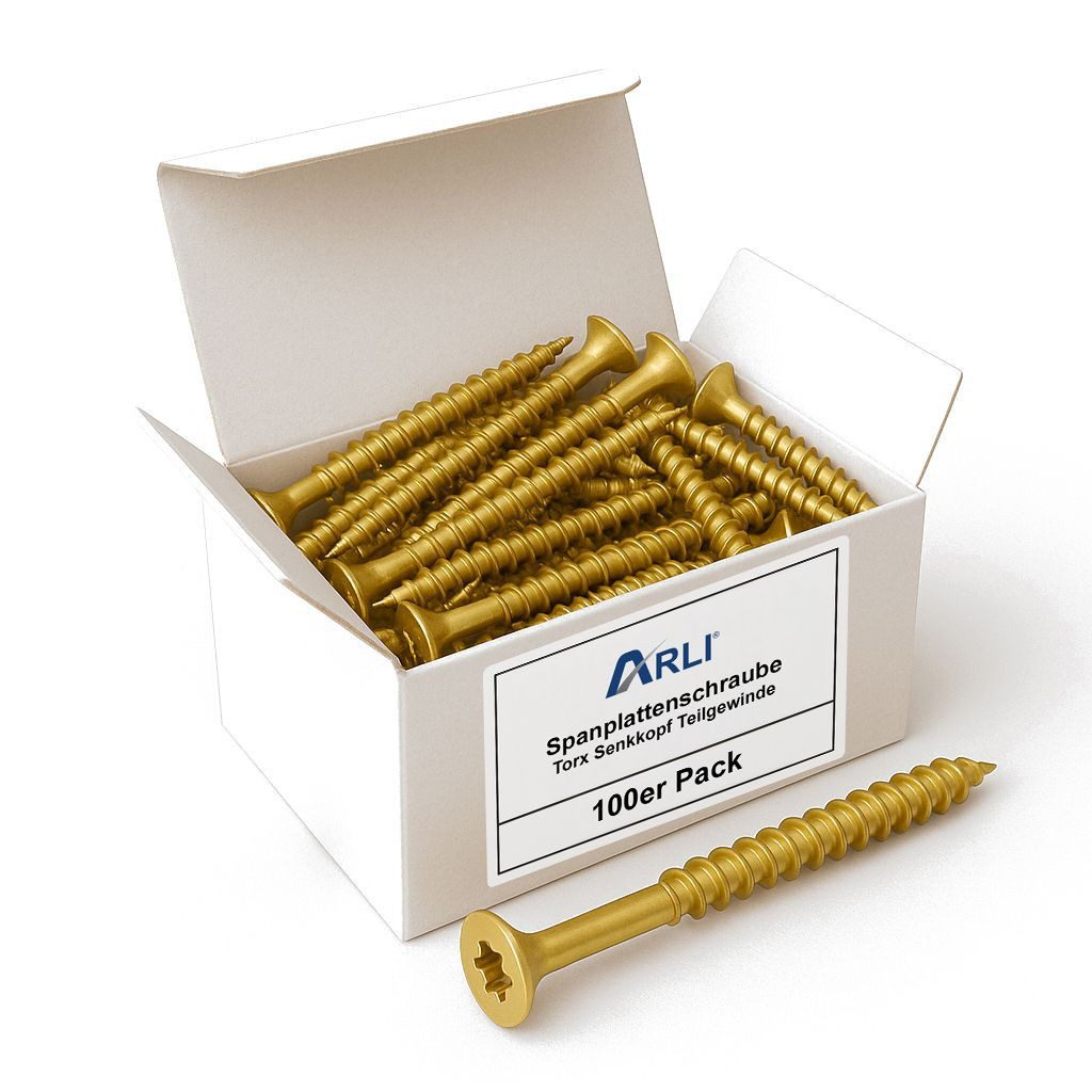 Spanplattenschraube 100x Spanplattenschraube 4 x 45 mm Torx Senkkopf Teilgewinde