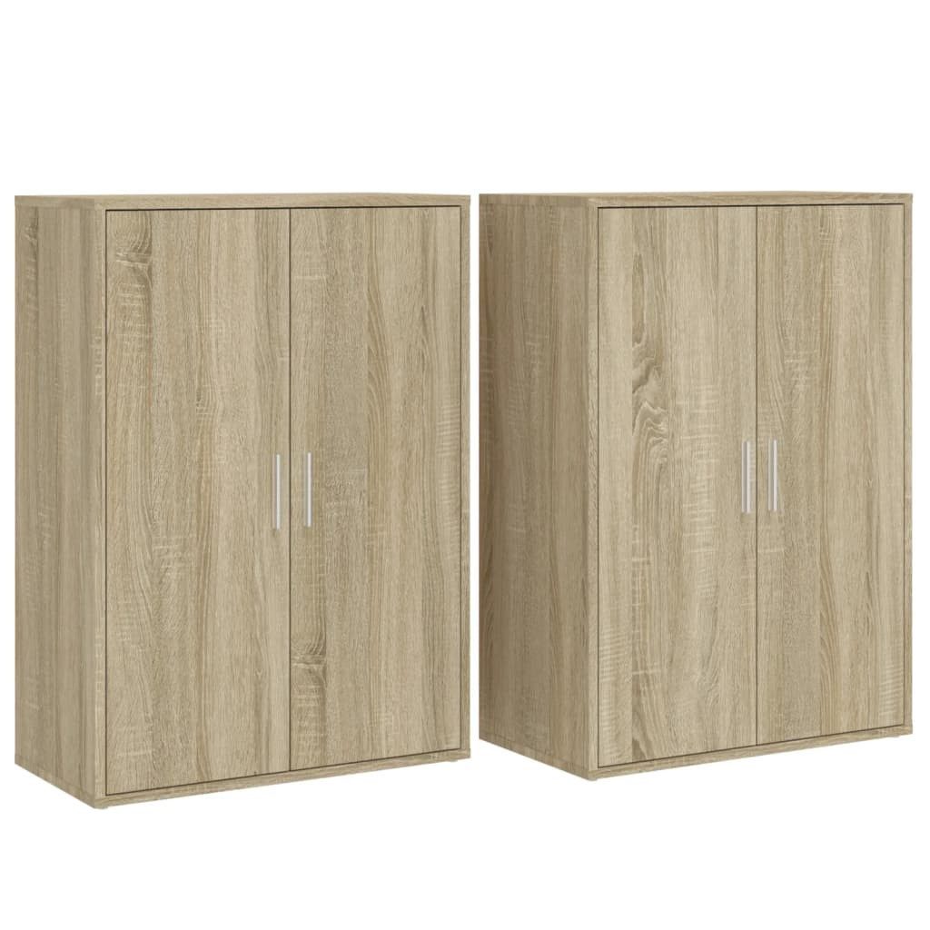 vidaXL Sideboard Sideboards 2 Stk. Sonoma-Eiche günstig online kaufen