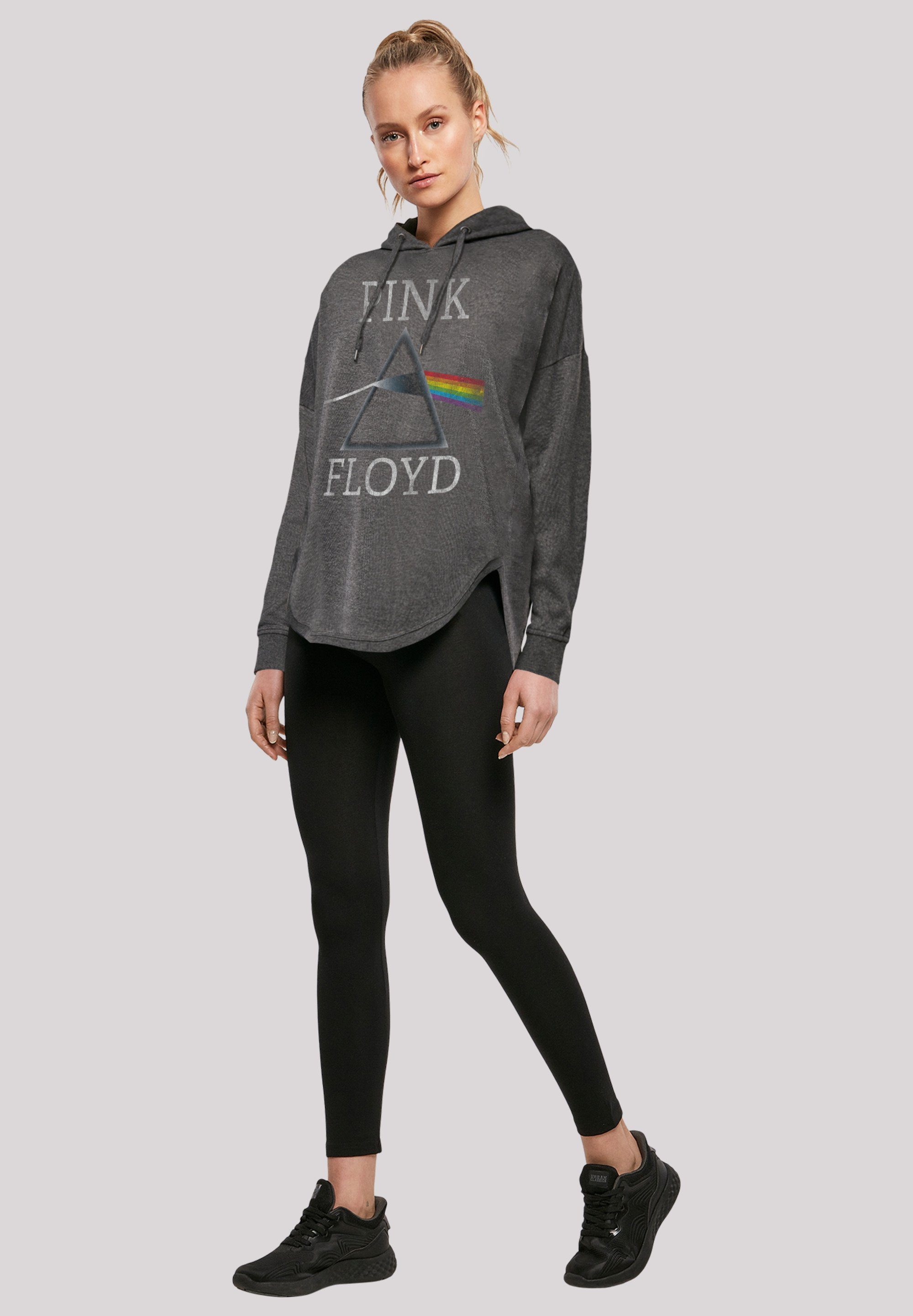 Dark Kapuzenpullover Of charcoal The Moon Print F4NT4STIC Side Pink Mond Floyd