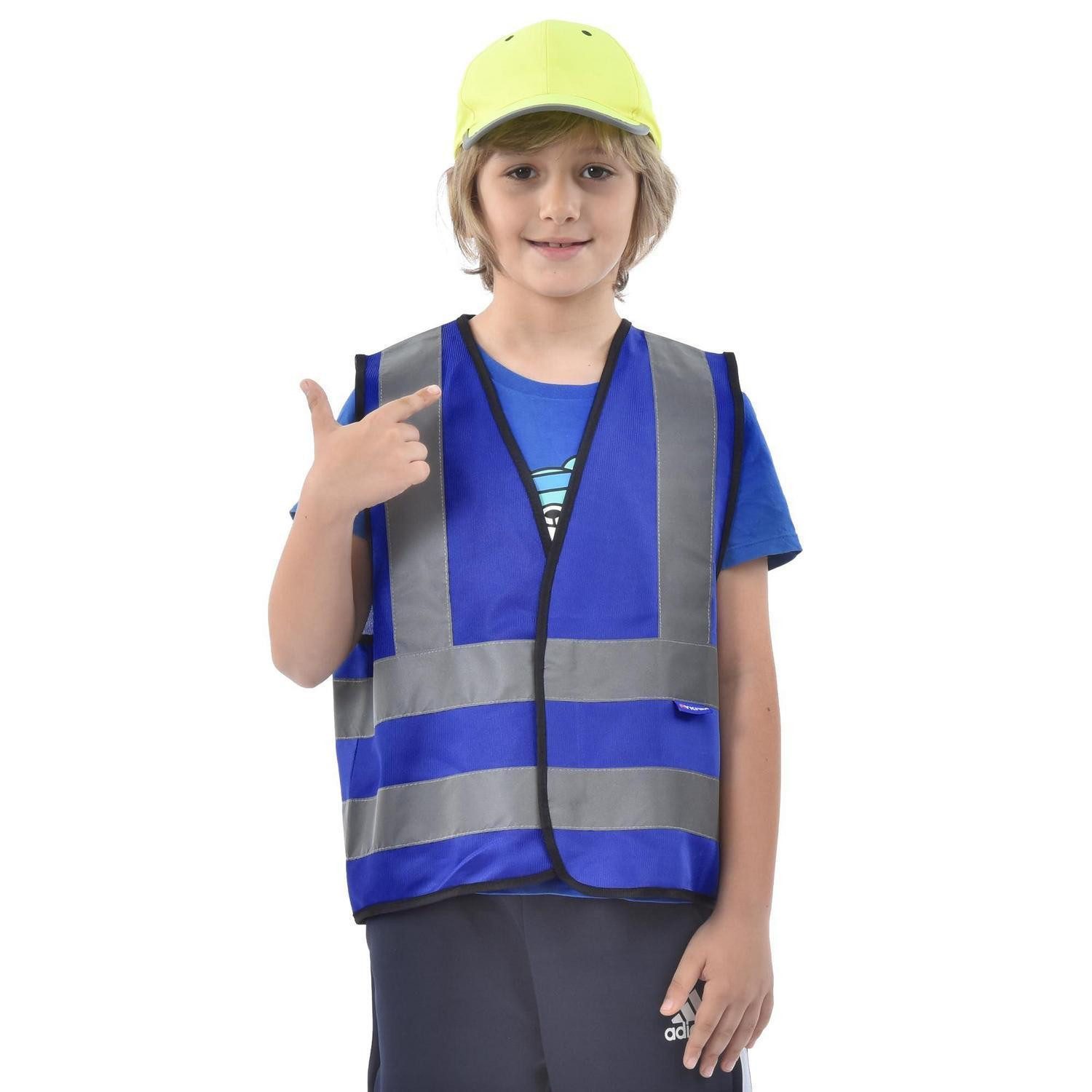 LuxusKollektion Warnweste Sicherheitsweste Warnweste Kinder Blau