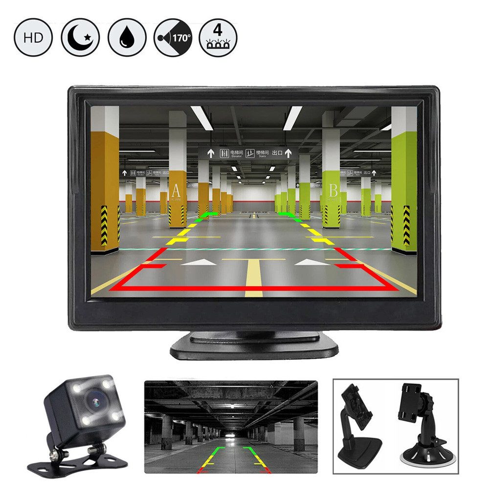 5 Zoll TFT Farb Bildschirm Monitor Für Auto PKW LKW KFZ Rückfahrkamera Rückfahrkamera