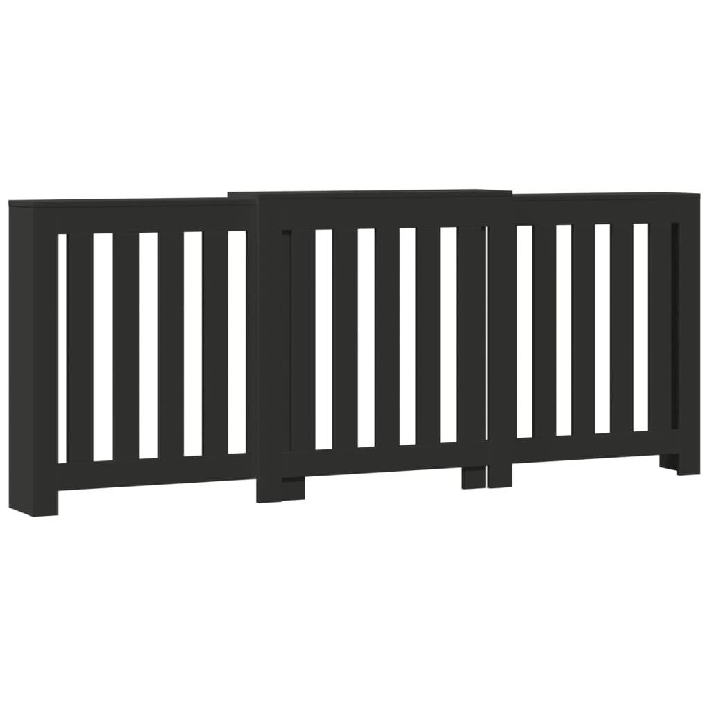 vidaXL Heizkörper-Wäschetrockner Heizkörperverkleidung Schwarz 205x21,5x83, günstig online kaufen