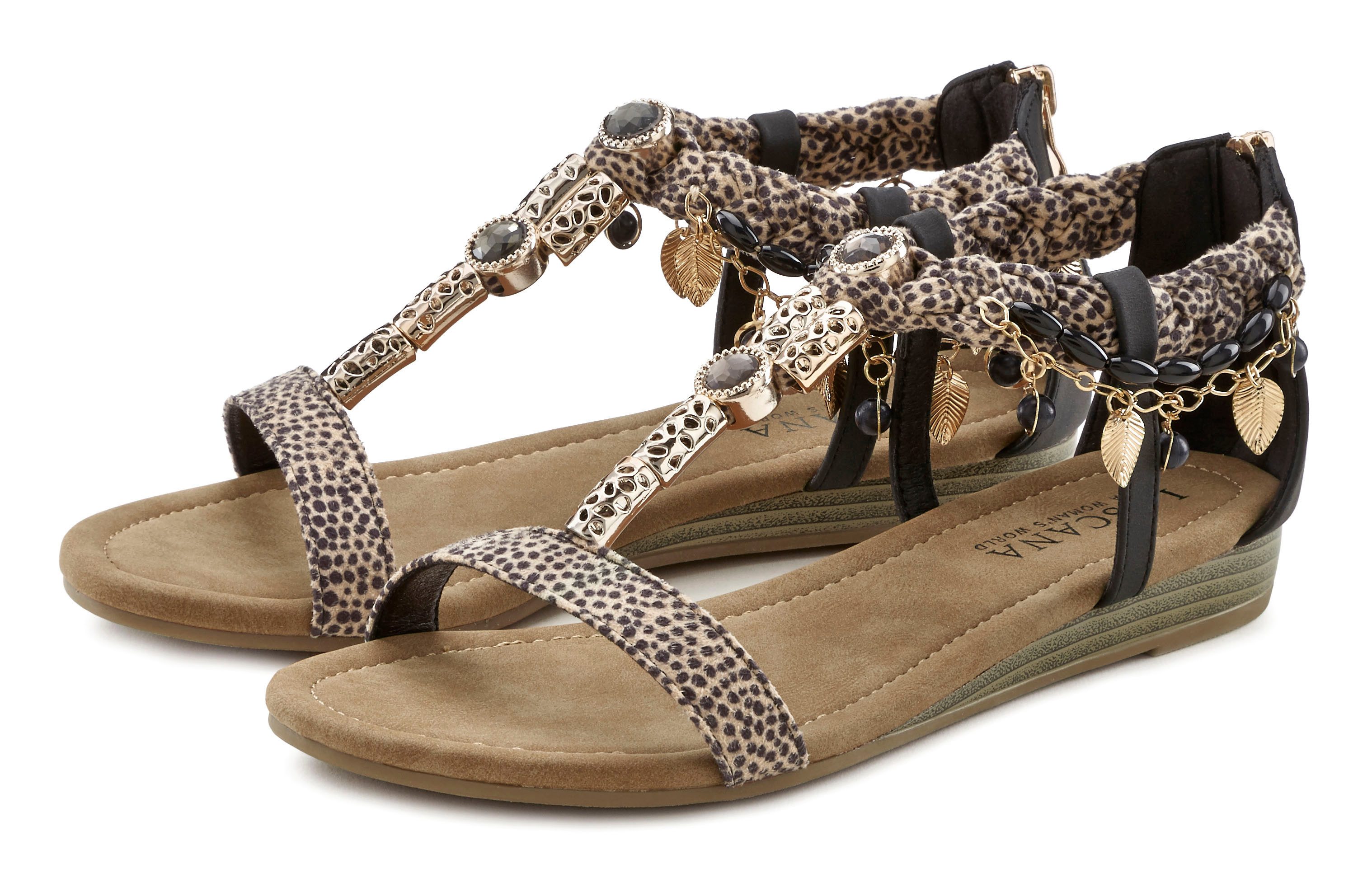 LASCANA Sandale Sandalette, Sommerschuh im Festival-Look VEGAN