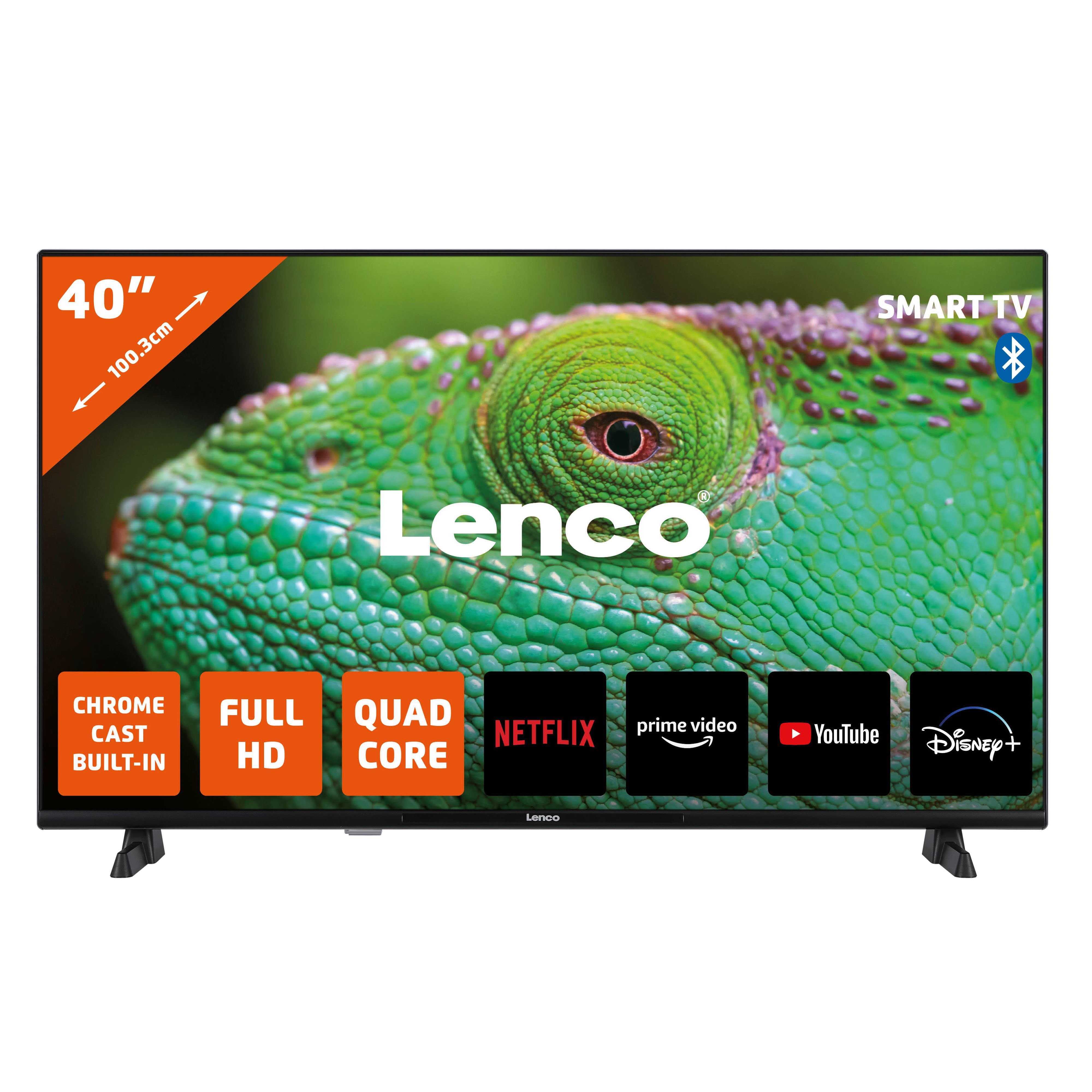 Lenco LED-4044BK LED-Fernseher (102,00 cm/40 Zoll, Full HD, Smart-TV, Full HD, Smart-TV, Dolby Digital Plus (7.1), Chromecast, HDR)