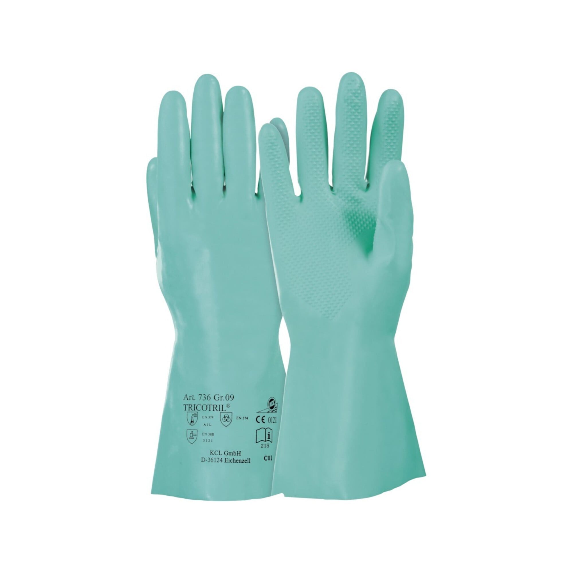 Honeywell Nitril-Handschuhe Honeywell Handschuh Tricotril 736, L 300mm,Gr.9,grün 10 Stk