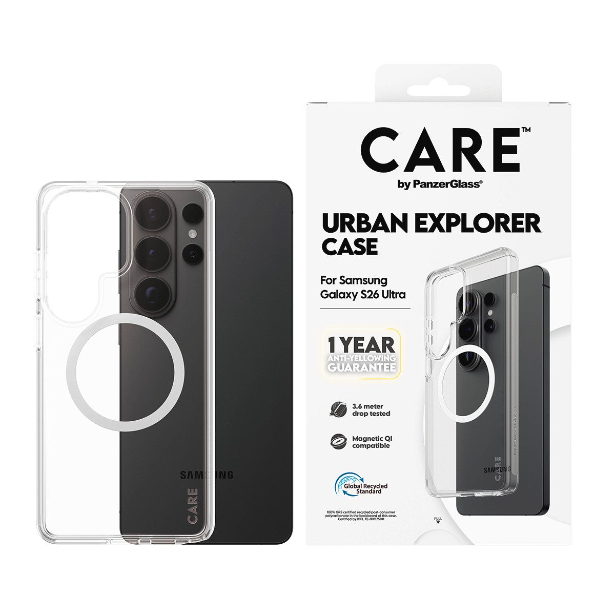 CARE by PanzerGlass Handyhülle Urban Explorer Case mit Qi für Samsung Galaxy S26 Ultra, Backcover, Schutzhülle, Handyschutzhülle, Case, Schutzcase, stoßfest