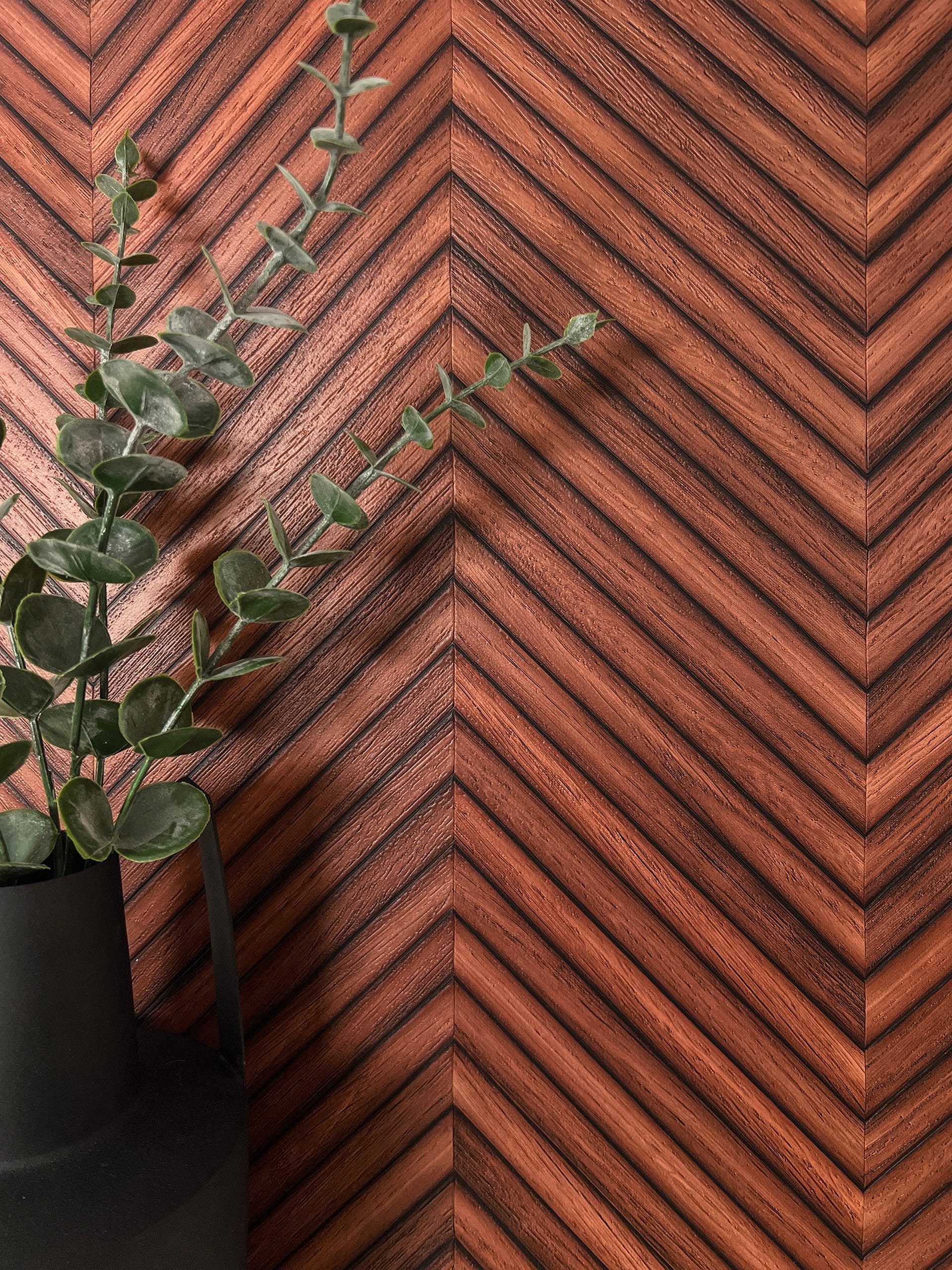 Newroom Vliestapete, Rot Tapete Modern Holz günstig online kaufen