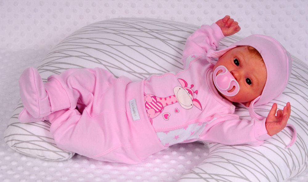 Baby Hose & Body Body Anzug Neugeborene für Frühchen und und Hose Bortini 3Tlg. La Mütze