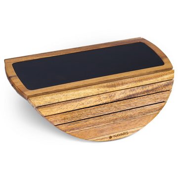 Navaris Tablett Sofaablage aus Akazienholz - Holz Ablage für Couch Armlehne, Holz, (1-tlg)