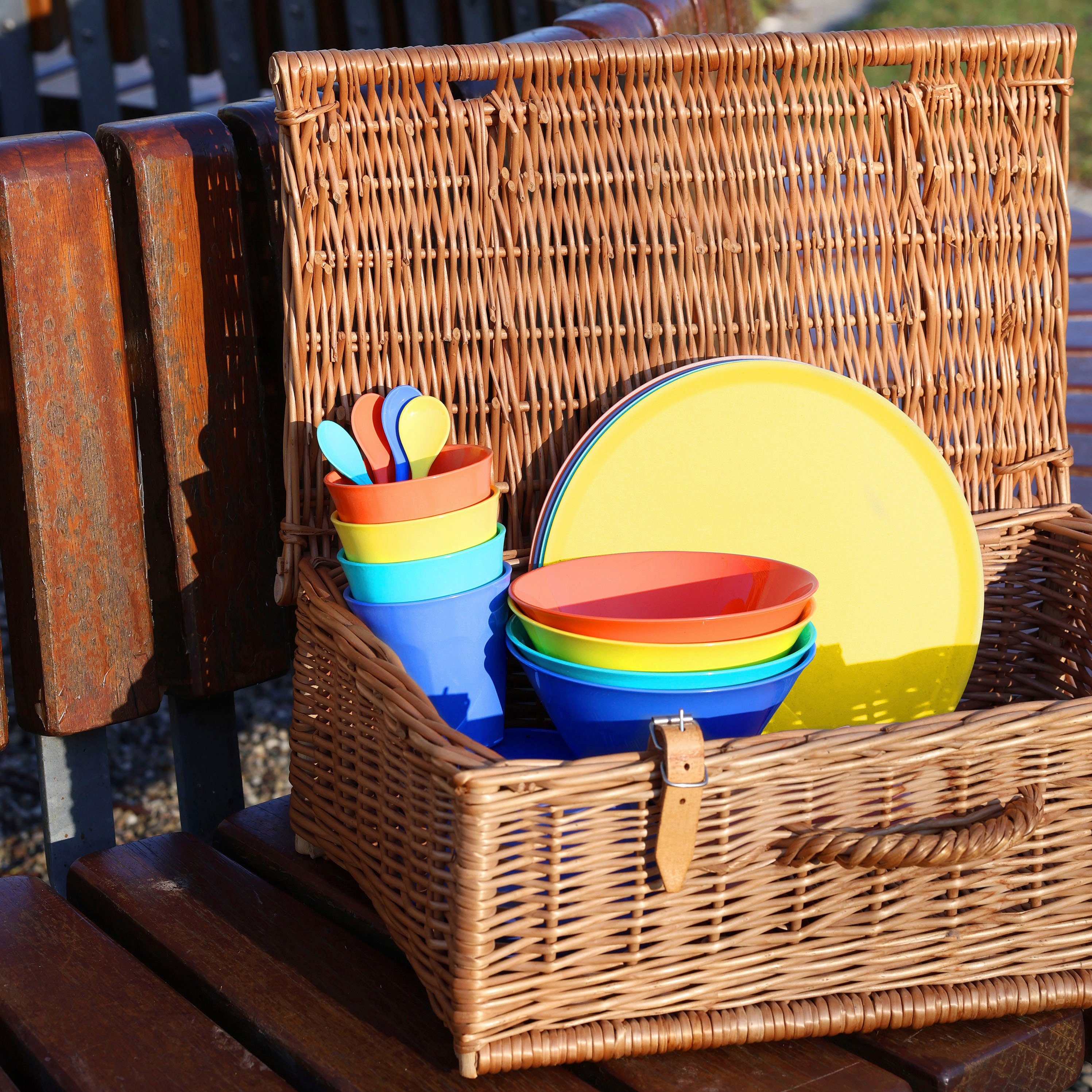 KOZIOL Geschirr-Set NORA SET LOLLIPOP (16-tlg), 4 Personen, Kunststoff, 100% recycelbar, 100% made in Germany, 100% melaminfrei