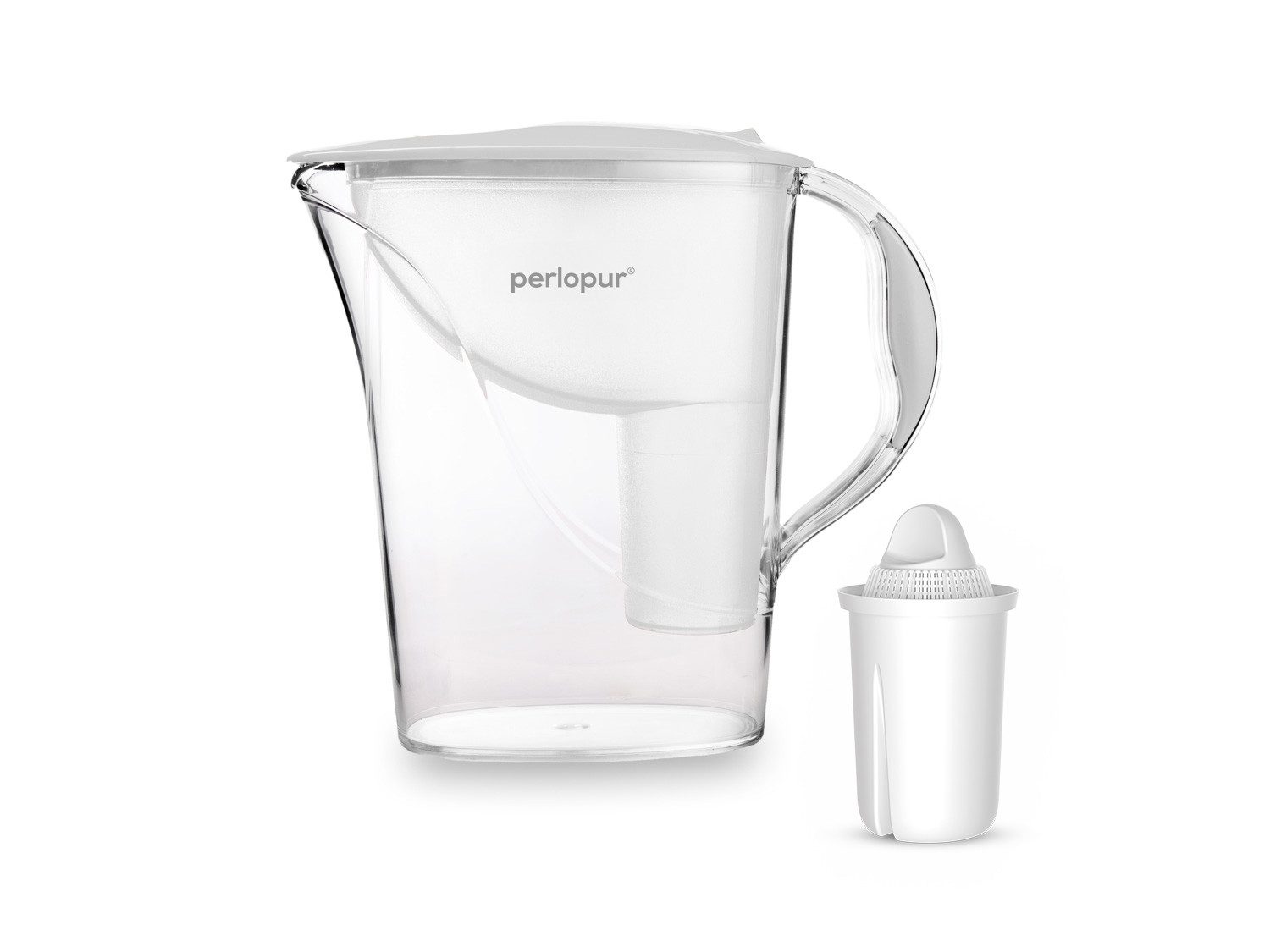 PerloPur Wasserfilter PearlCo Wasserfilter Standard weiß Inkl. 1 Universal Filterkartusche