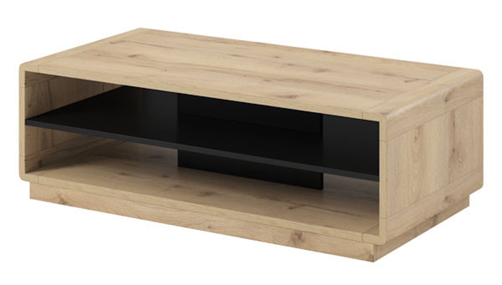 Helvetia Couchtisch Aston (1-St), 120x60cm Taurus Eiche schwarz