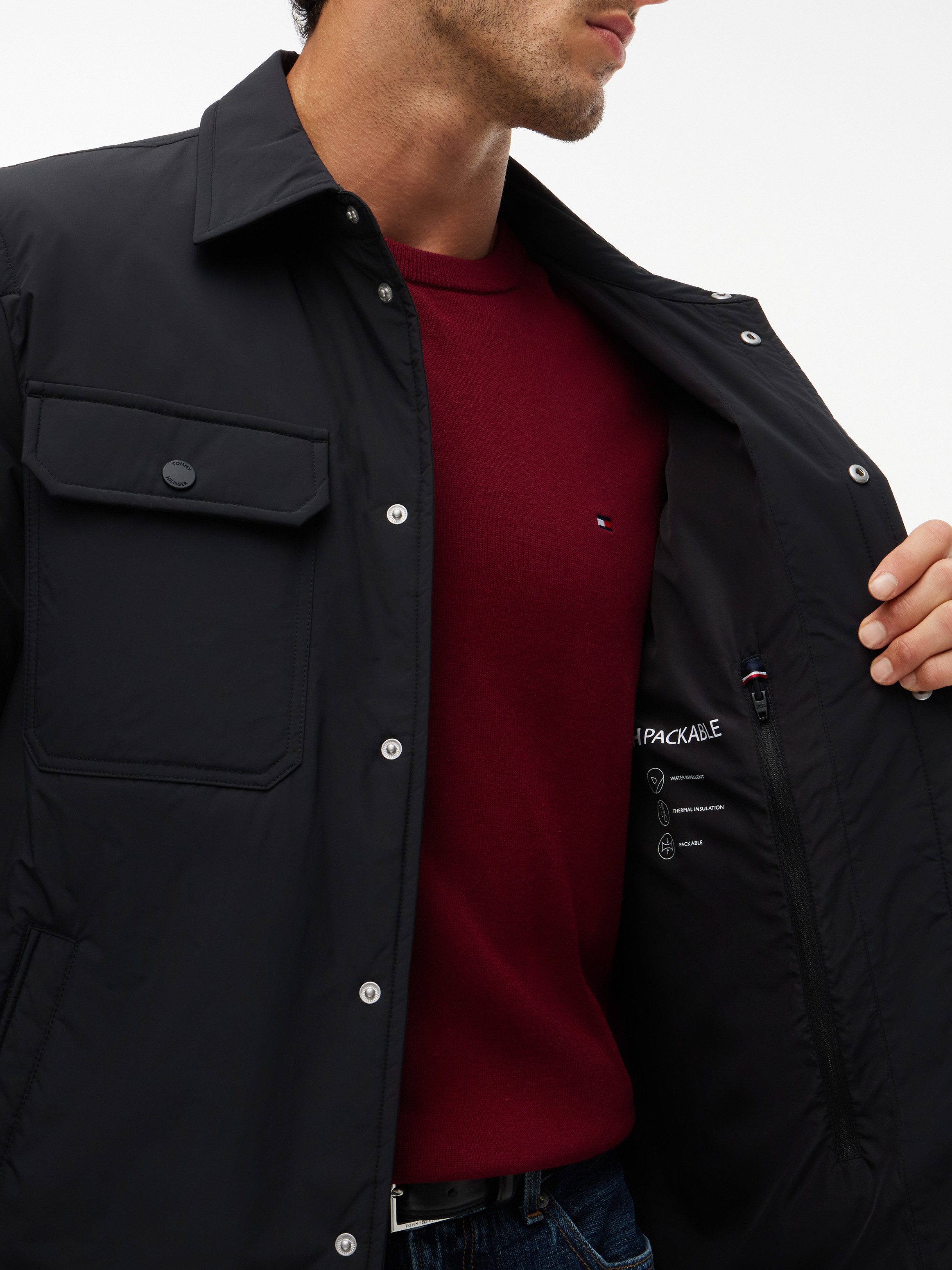 Tommy Hilfiger Hemdjacke PACKABLE Leichtgewichtig, verstaubar