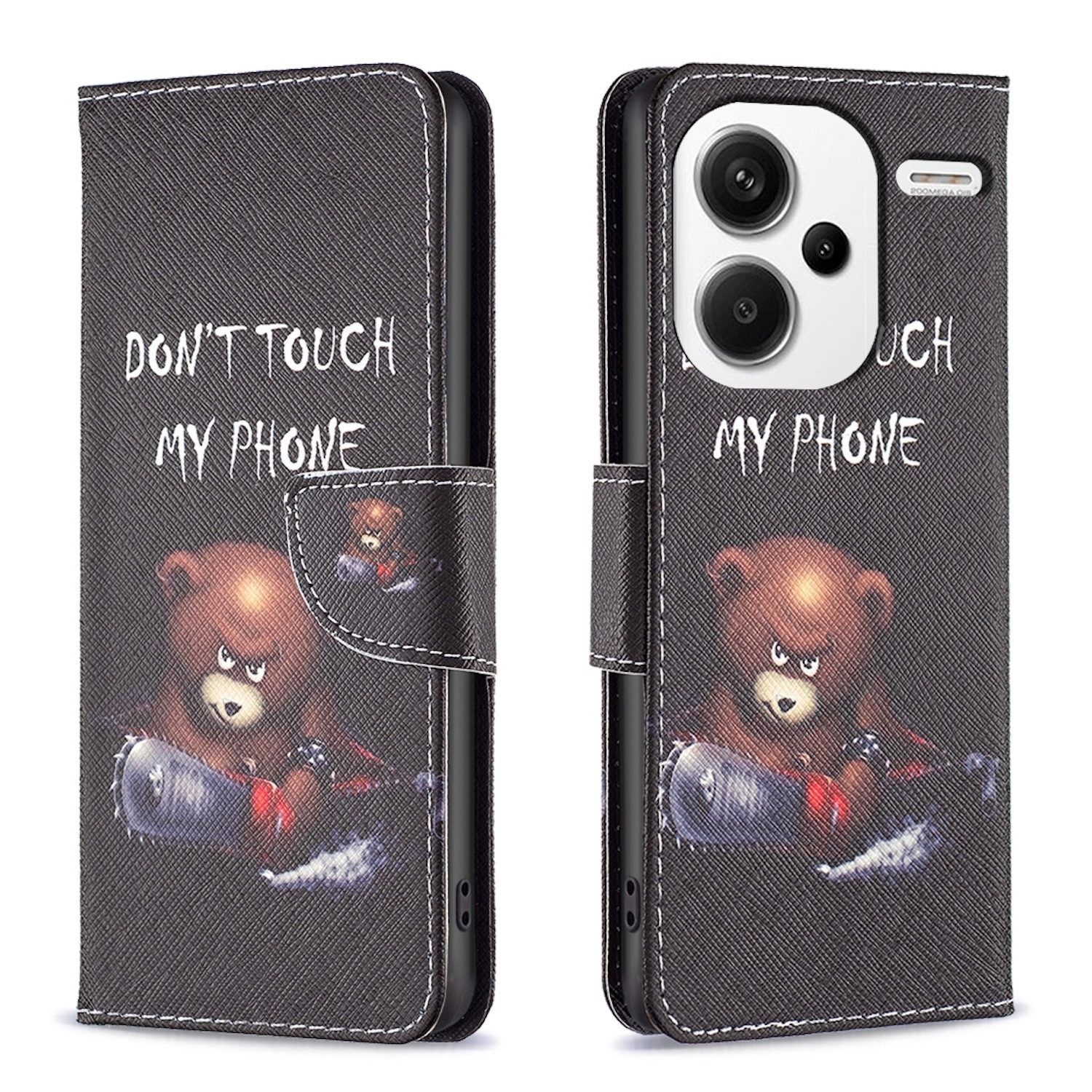 Wigento Handyhülle Für Xiaomi Redmi Note 13 Pro Plus Kunstleder Tasche Hülle Book Motiv 6