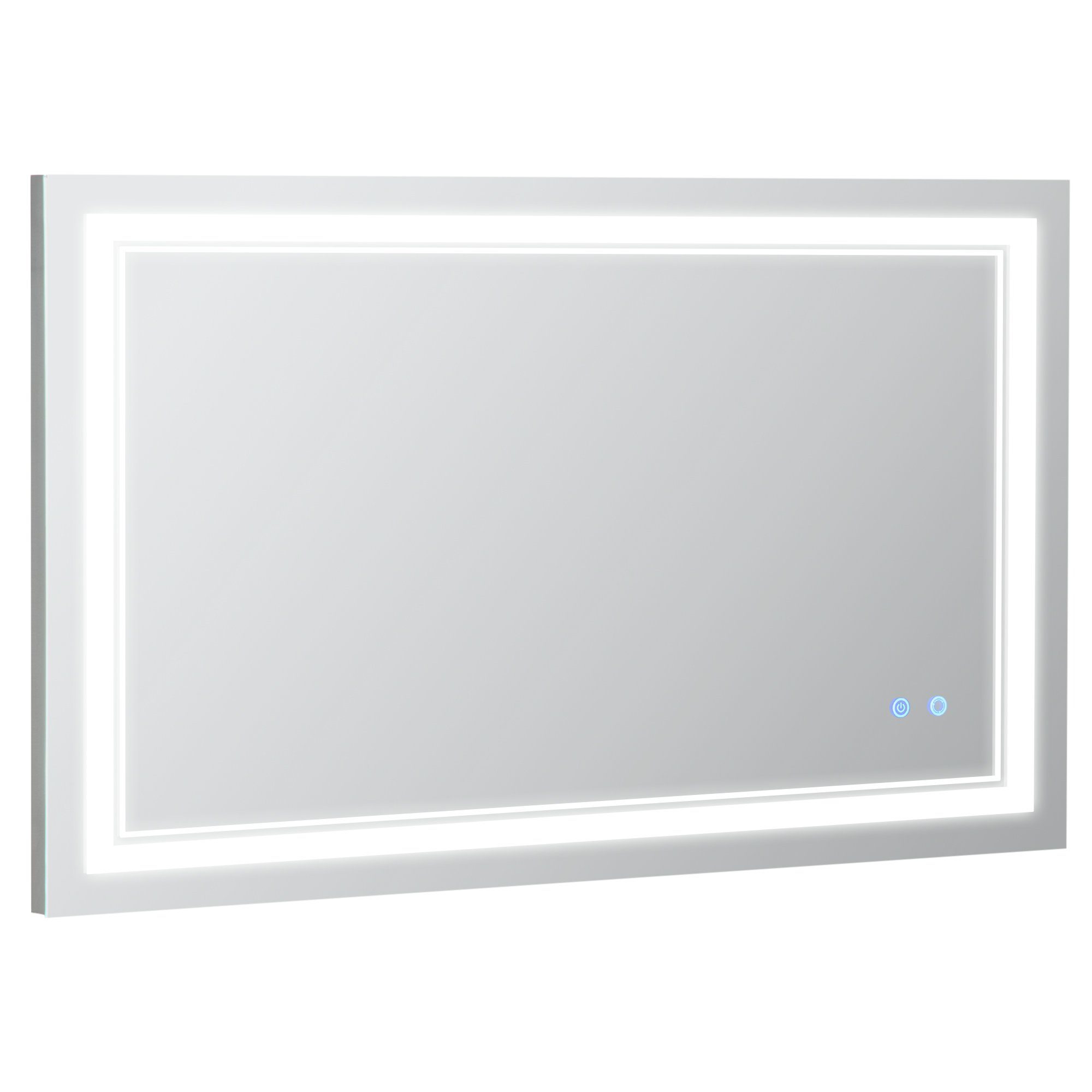 Kleankin Badspiegel Wandspiegel (Badezimmerspiegel, 1-St., LED-Spiegel), BxLxH: 60 x 100 x 3.2 cm | Badspiegel
