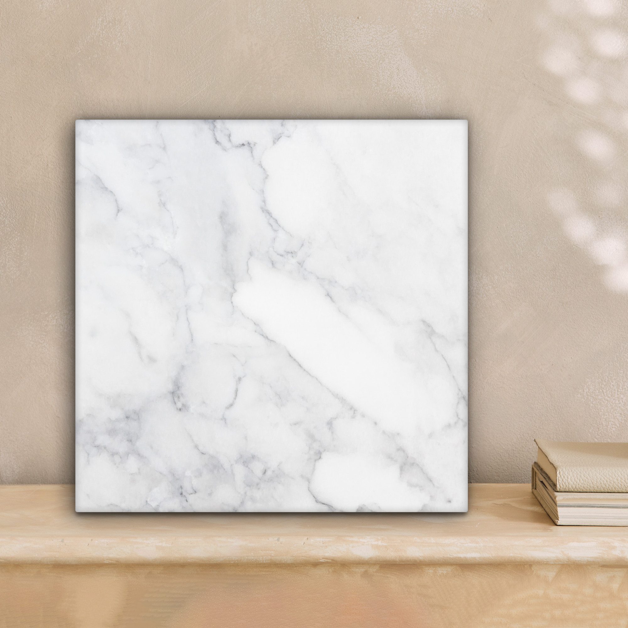 OneMillionCanvasses® Leinwandbild Marmor - Weiß - Grau - Luxus - Marmoropti günstig online kaufen
