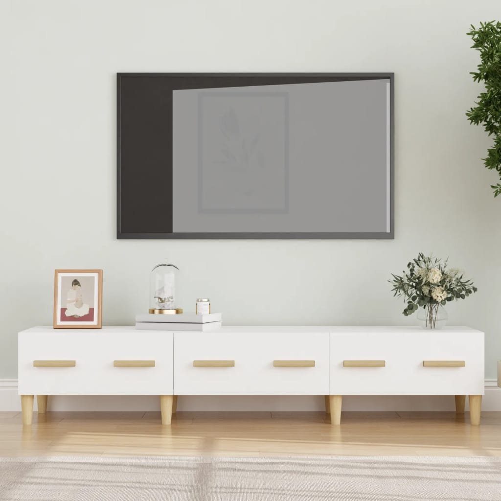 furnicato TV-Schrank Weiß 150x34,5x30 cm Holzwerkstoff