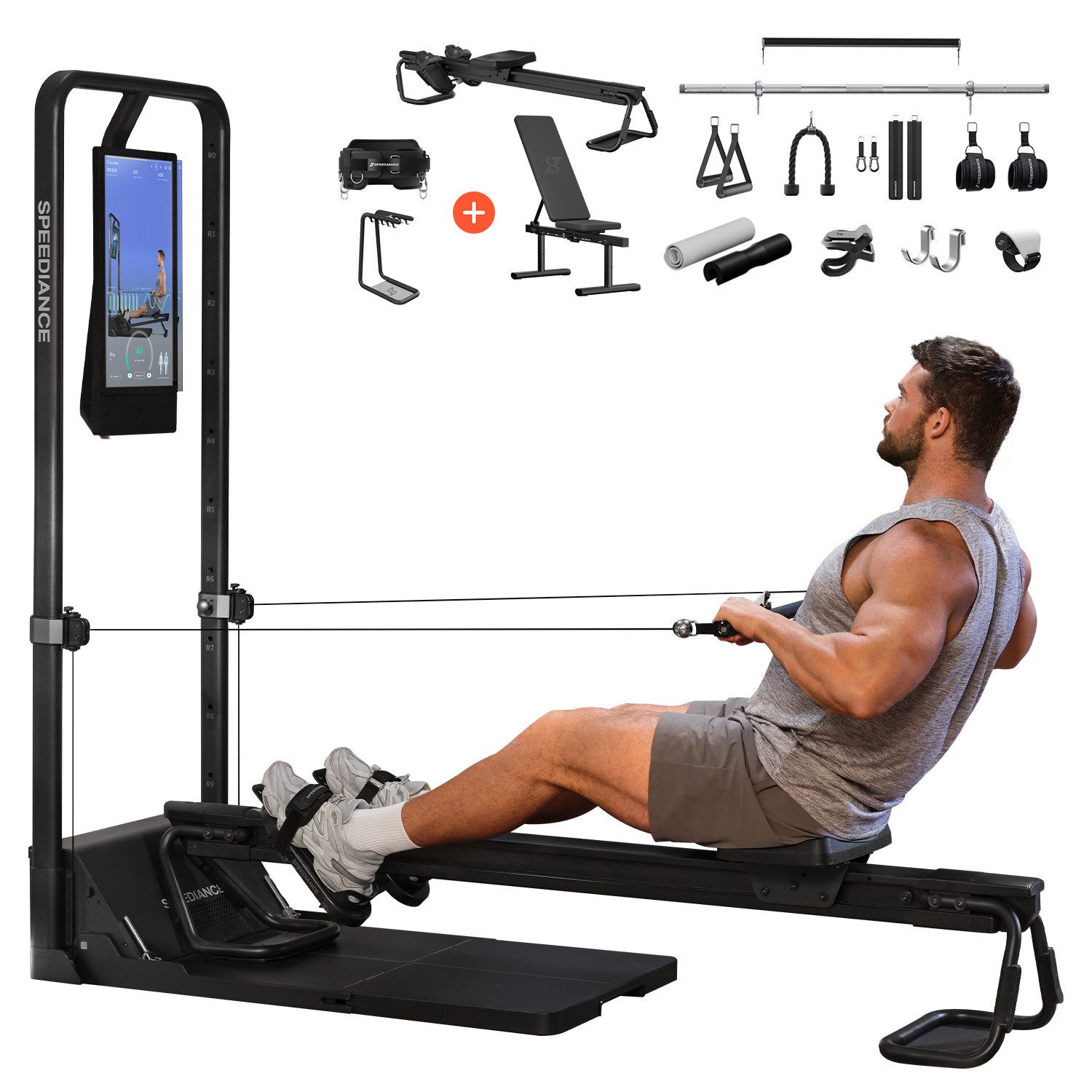 SPEEDIANCE Kraftstation verbessertes KI-gesteuertes All-in-One Home Gym( Family Plus, Ganzkörper-Krafttraining Fitnessgeräte