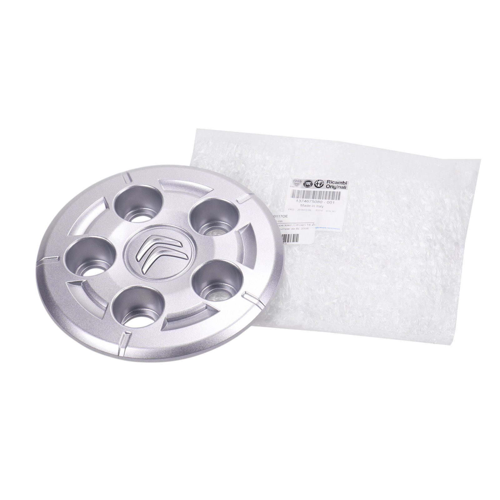 CITROEN Radkappe Original Radkappe Radblende 16 Zoll LK 5x130 Silber 1374675080, (1-St)