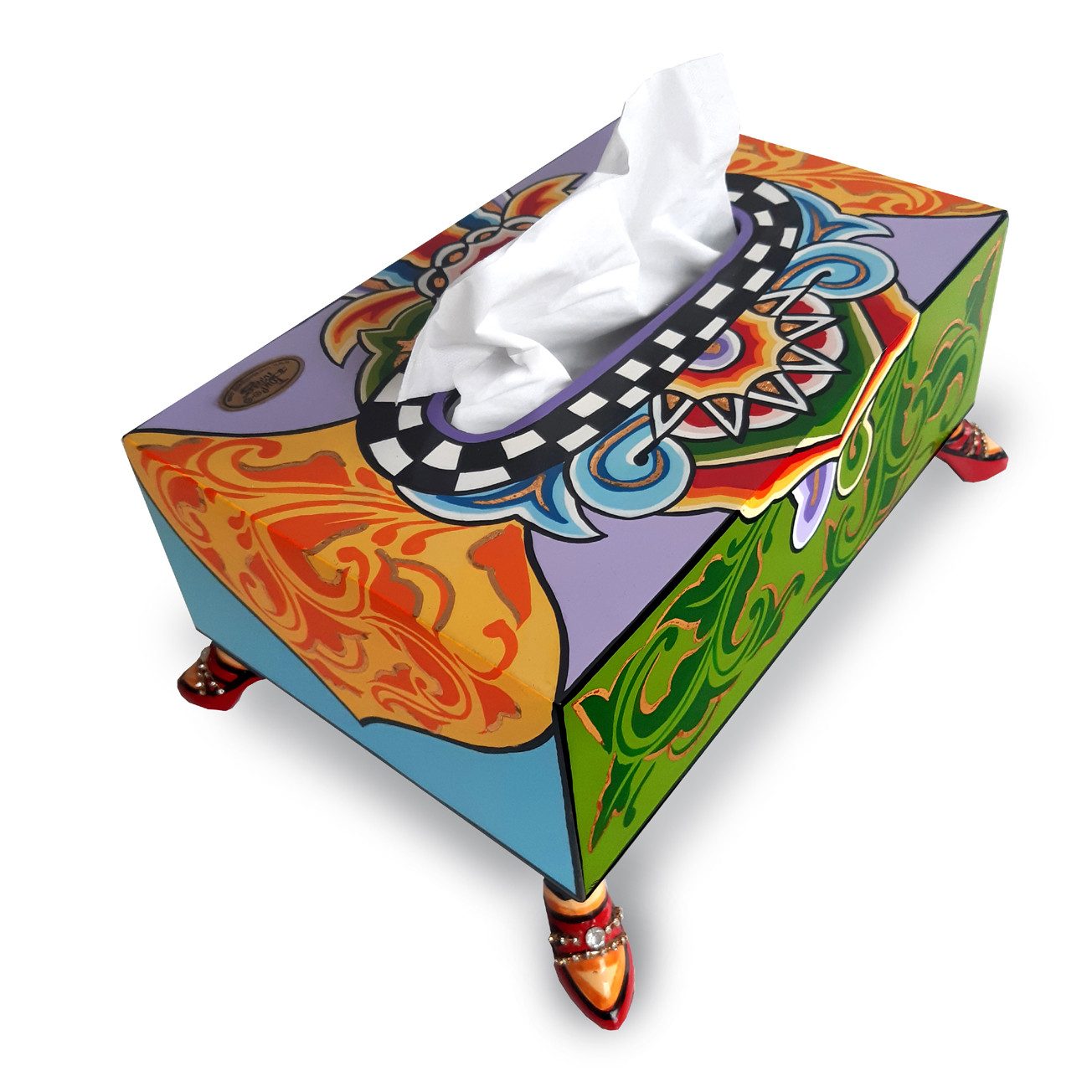 Tom`s Drag Kosmetikbox Tom`s Drag Tissue Box, handgefertigt und handbemalt