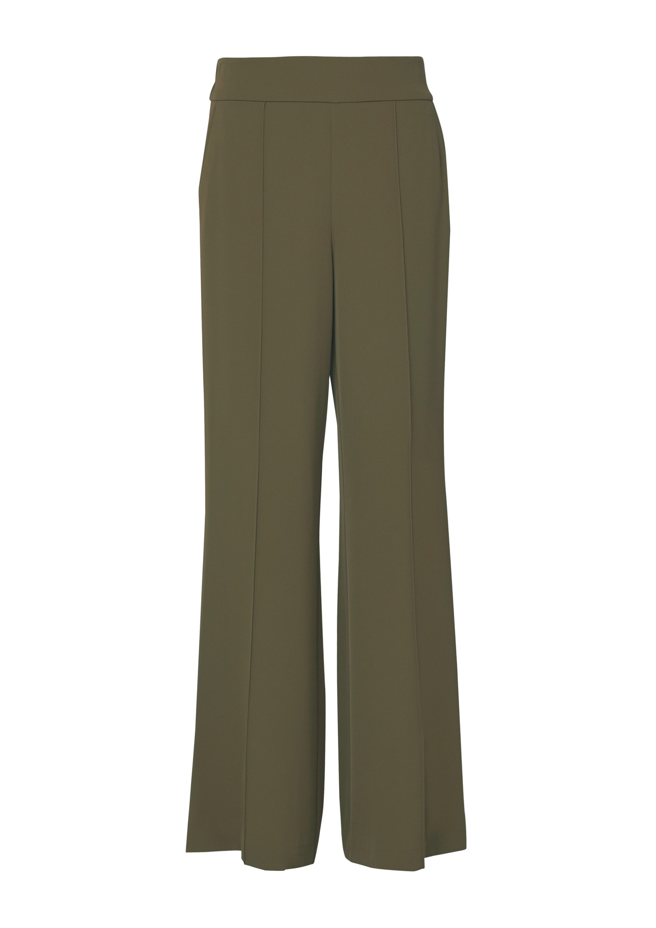 comma Chinos Hose Fließende Wide-Leg-Hose mit Elastikbund günstig online kaufen