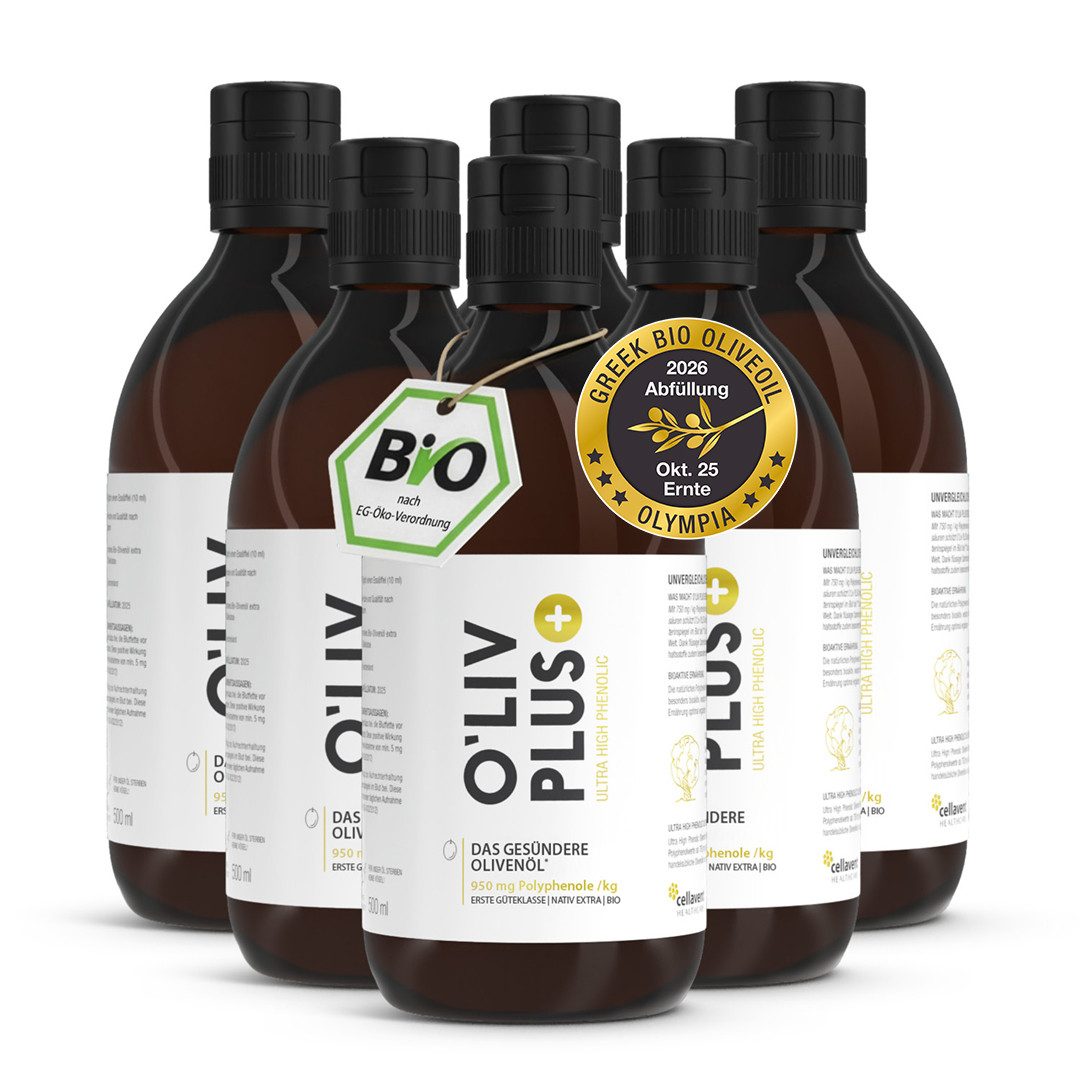 Cellavent Healthcare O'Liv PLUS Bio Olivenöl - extra hoher Polyphenol Gehalt Öl
