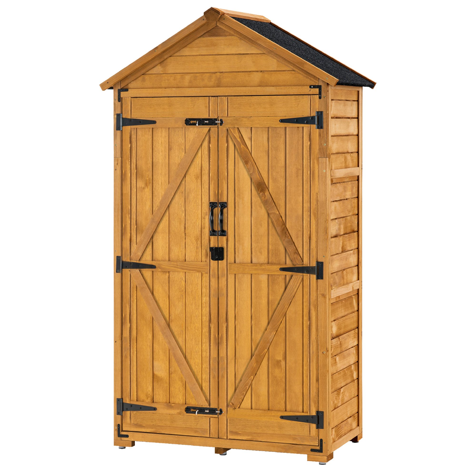 MCombo Gerätehaus MCombo Gartenschrank Werkzeugschrank 1000, Outdoor-Schrank Gartenbox, Satteldach, Holz,48 X 90 X 178 cm