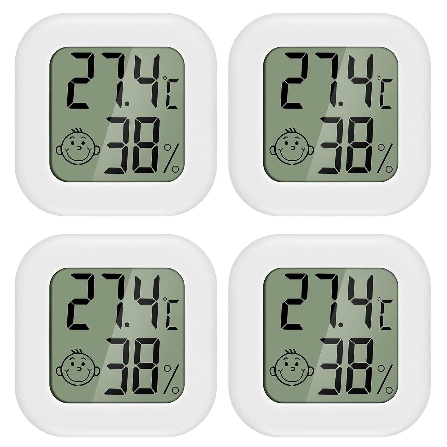 Weinthermometer 4 Stück Thermometer Innen Mini LCD Digital Hygrometer Gauge