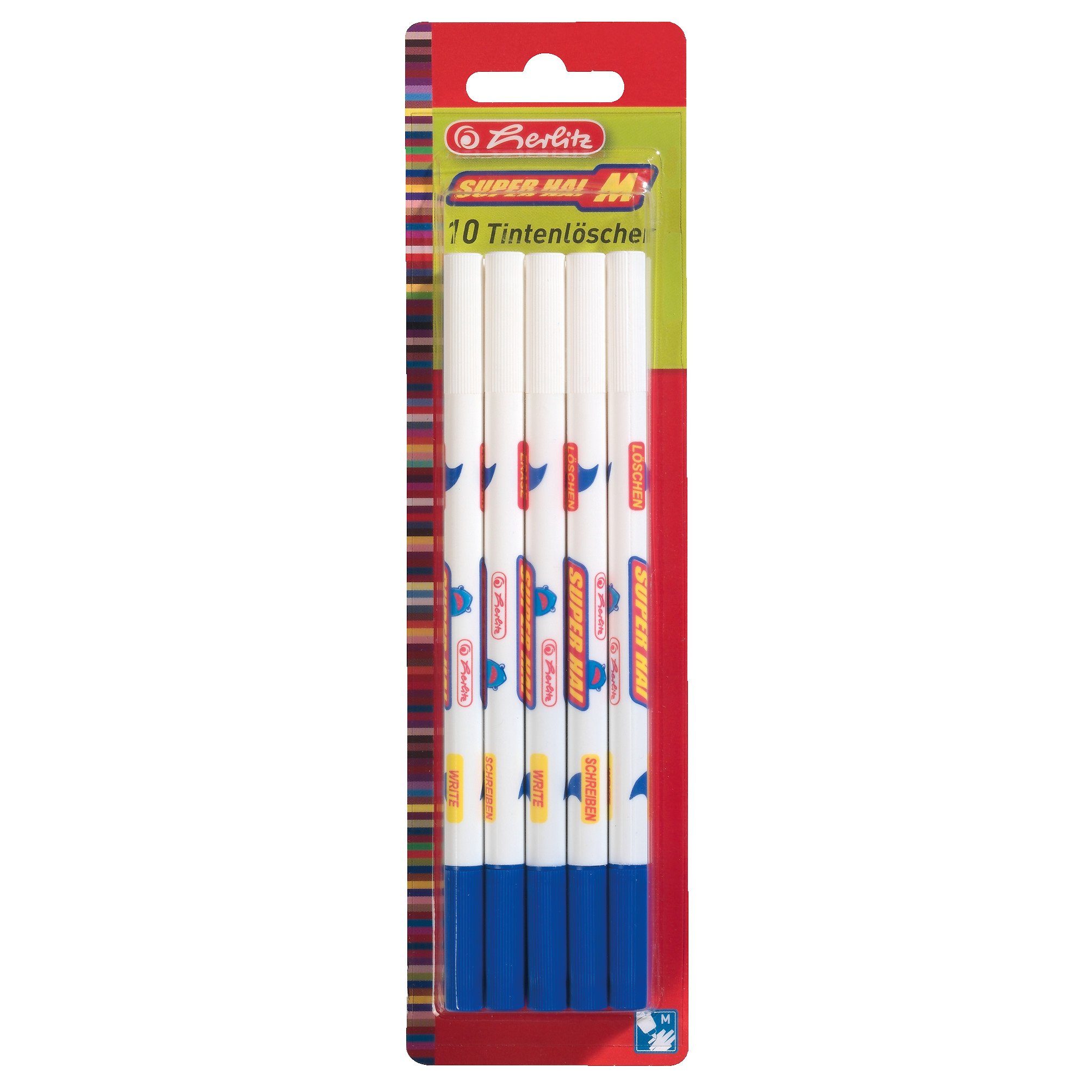 Herlitz Tintenkiller Tintenlöscher 10er Pack Superhai M