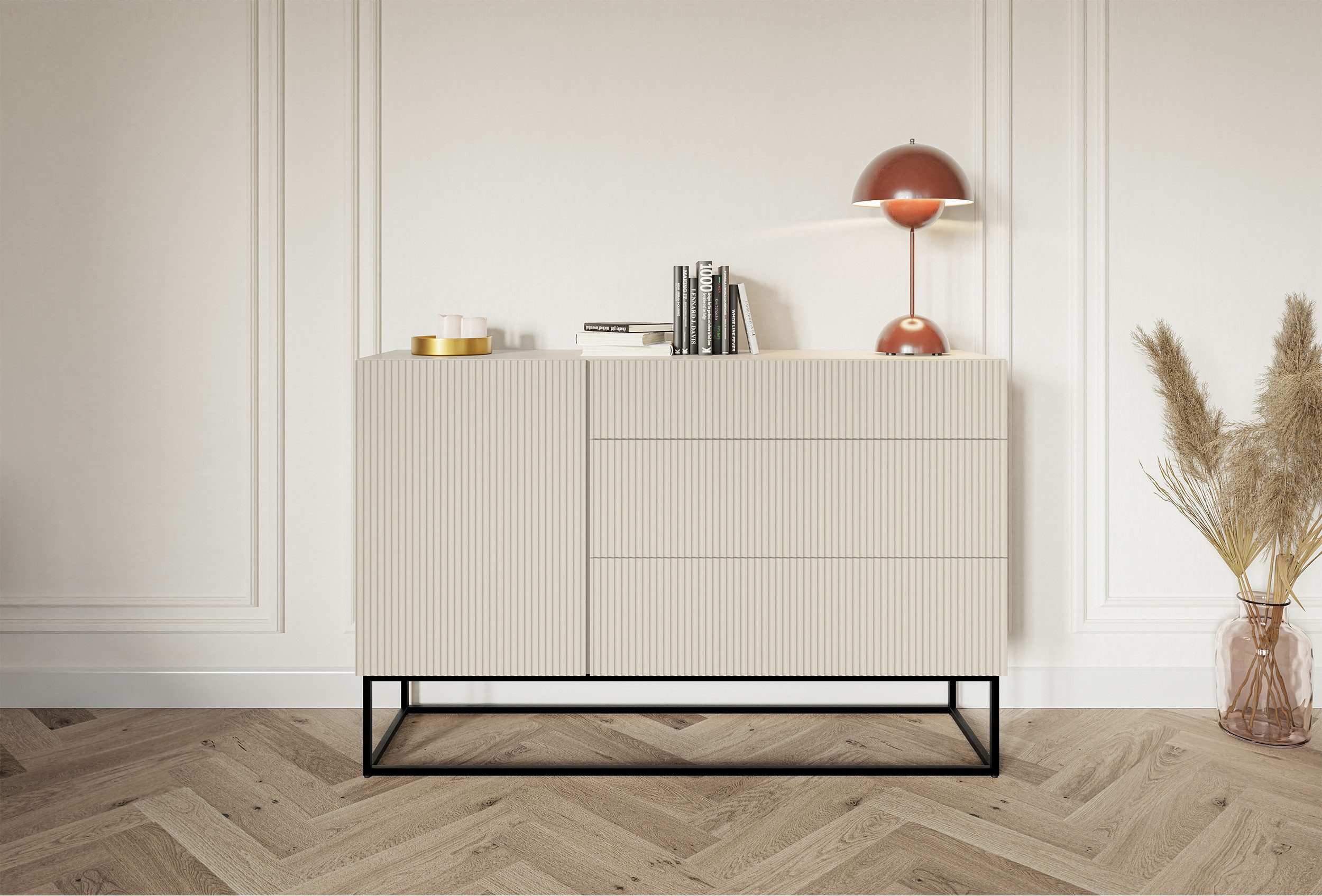 Selsey Sideboard VELDIO, 1-türig mit 3 günstig online kaufen