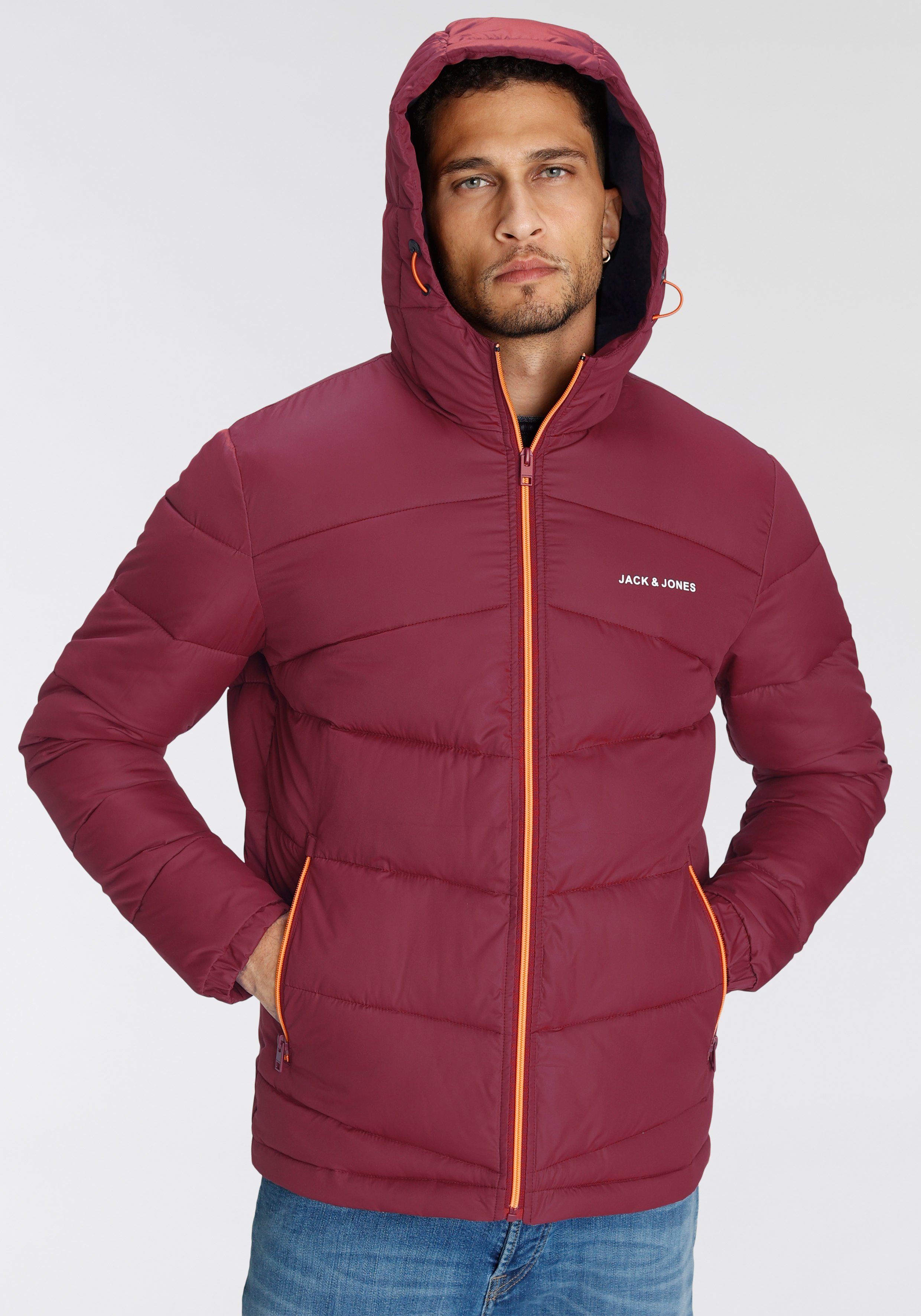 Jack & Jones Steppjacke JJ JJGLOBUS LIGHT PUFFER rhododendron