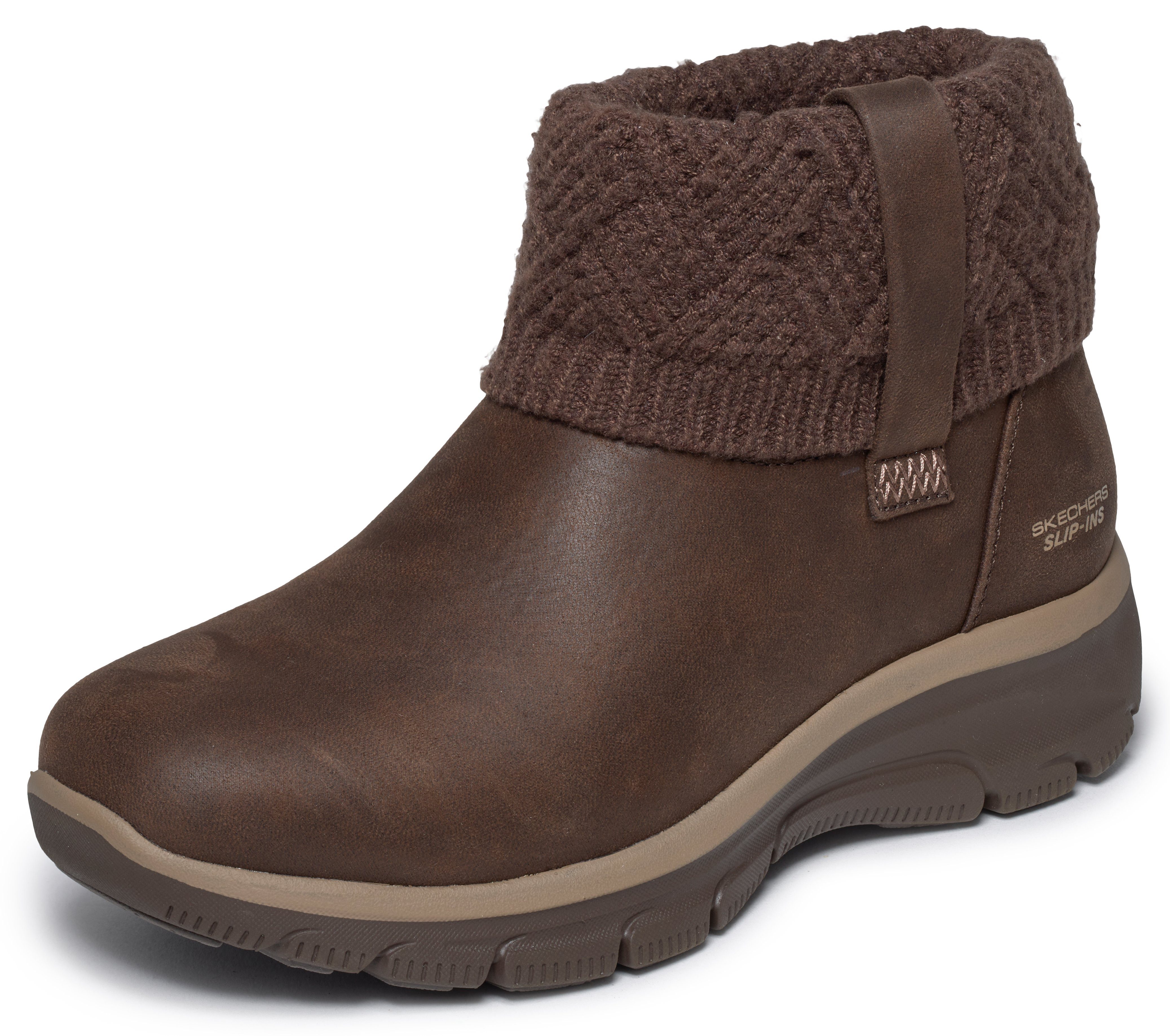 Skechers EASY GOING- Winterboots Winterstiefelette, Boots mit Strickeinsatz am Schaft
