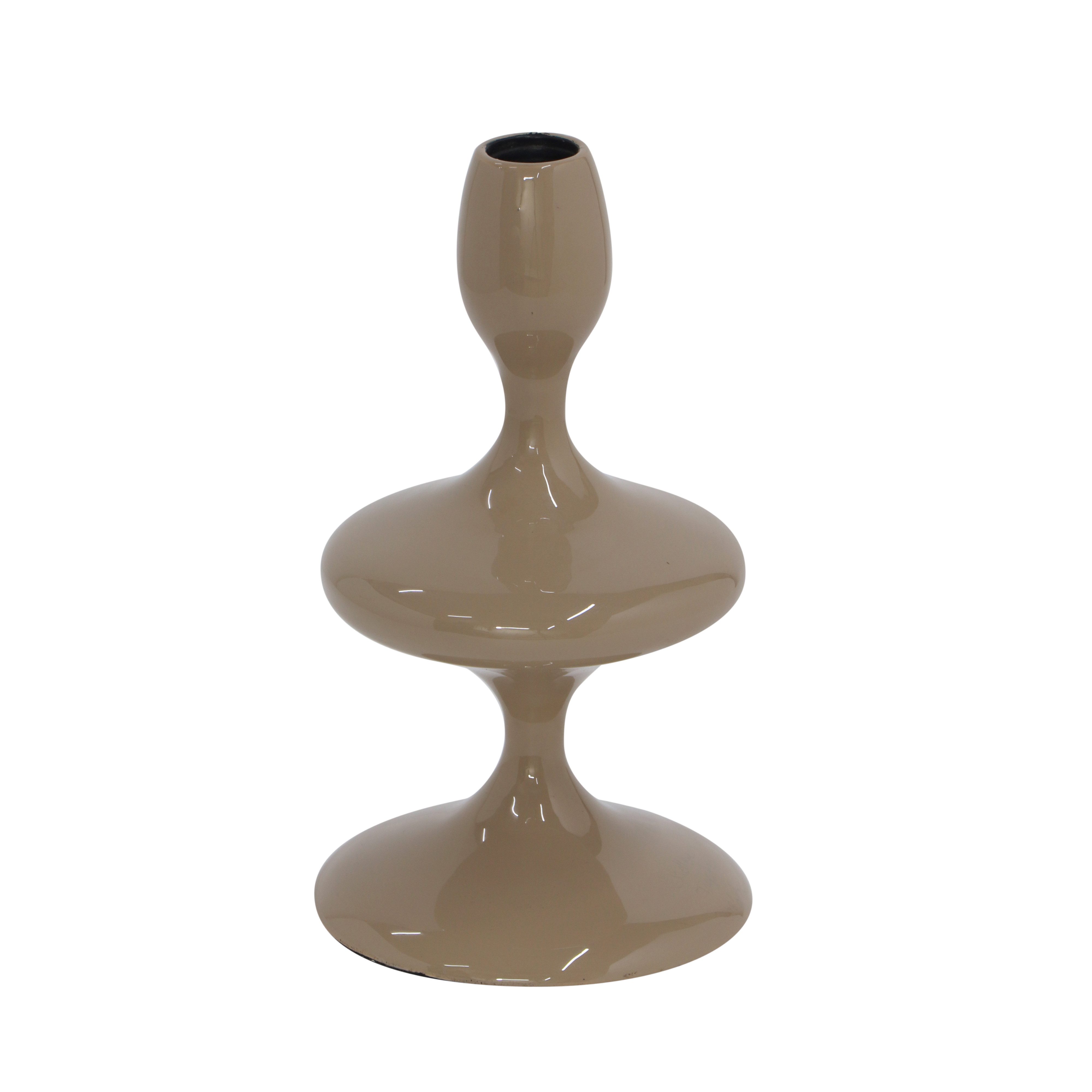 furnling Kerzenhalter Laurena (1 St), Kerzenständer mit außergewöhnlicher Form, Höhe 19,5 cm, warm beige