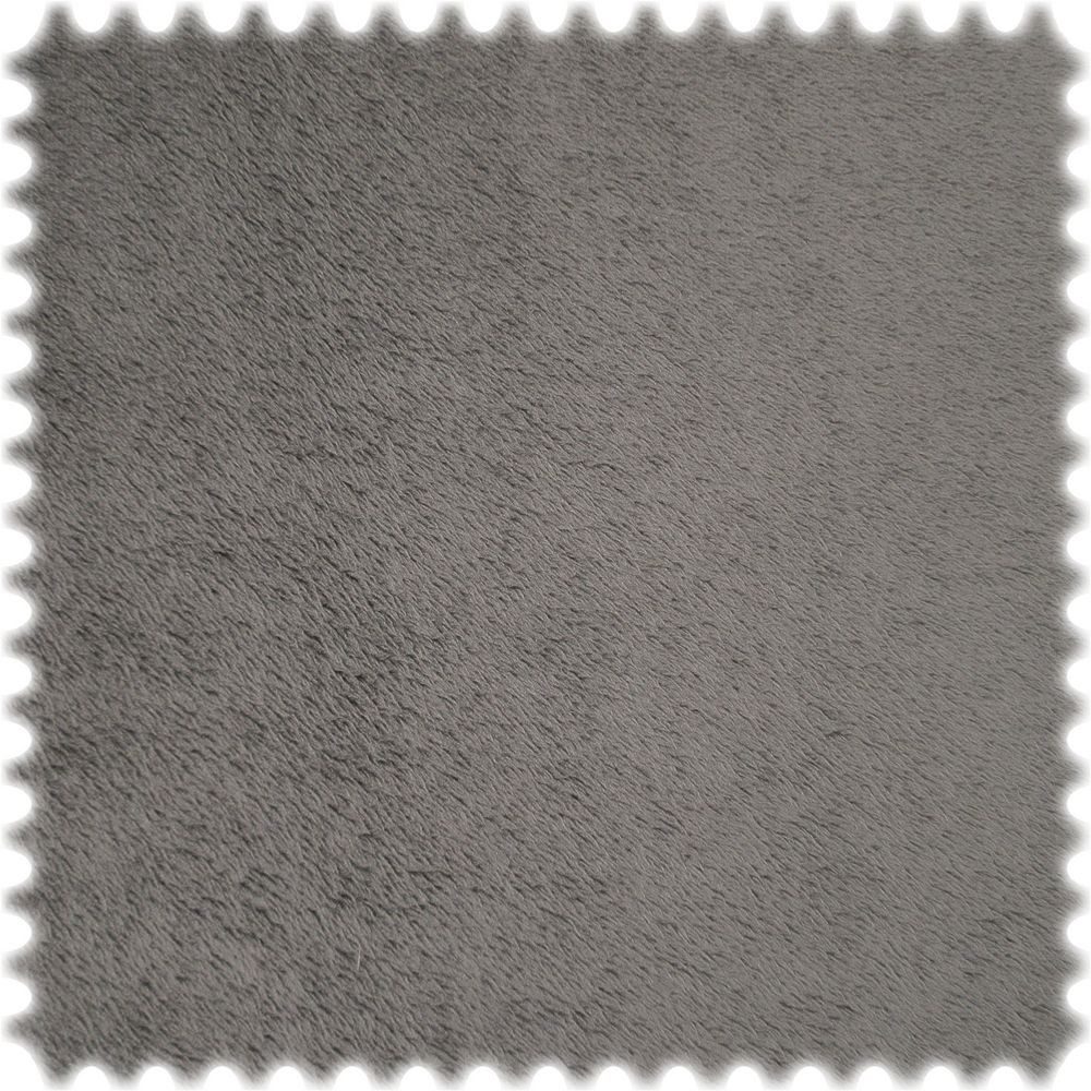 Heiro Stoff Kunstfell Möbelstoff Heiro Plüsch Grau, Meterware - Breite:140 cm