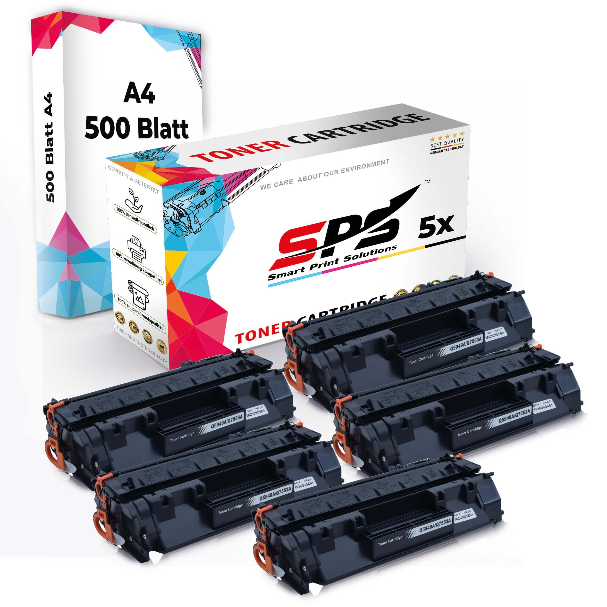 Pack, 5x (5er Set + Druckerpapier A4 Toner,1x A4 Tonerkartusche 5x Multipack Druckerpapier) SPS Kompatibel,