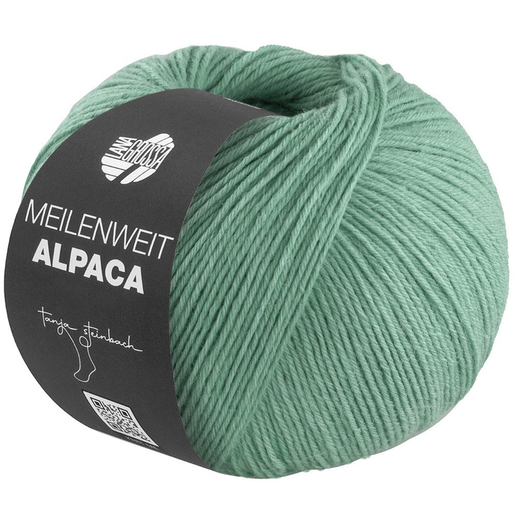 LANA GROSSA Meilenweit 6-fach 150g Alpaca uni Häkelwolle, 390 m