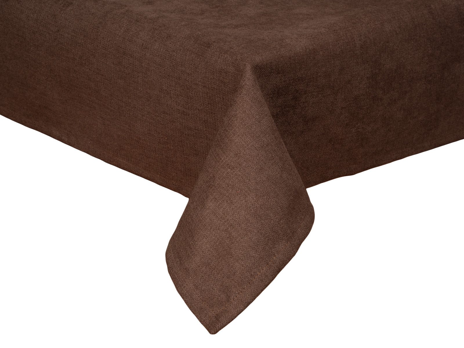 beties Tischdecke FarbTon (1-tlg, 1 Stück Tischdecke), Chenille-Haptik Raumausstatter Qualität ca. 100x100 cm kaffee-braun