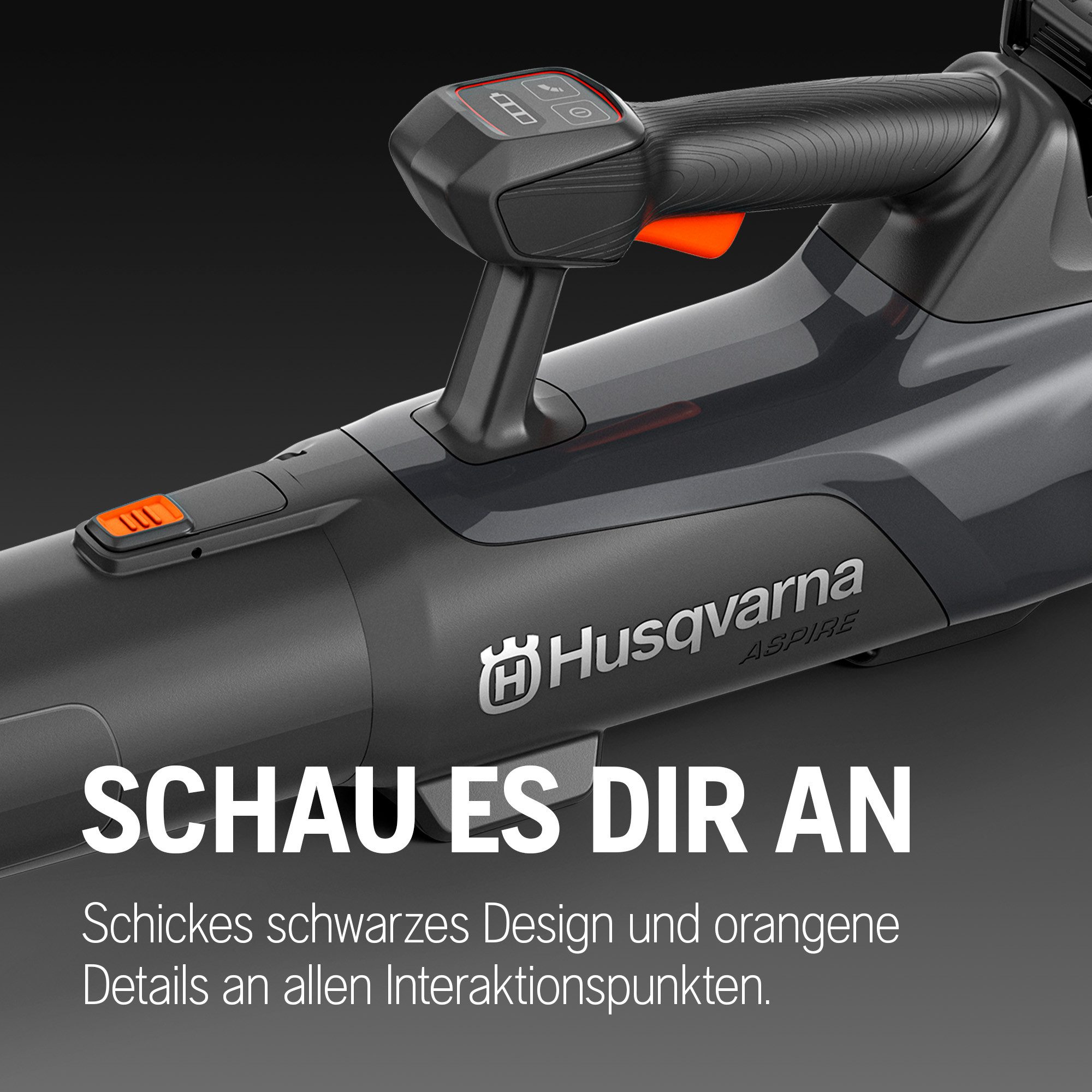 Husqvarna Akku-Laubbläser Aspire B8X-P4A, 3 Geschwindigkeits Stufen, abnehmbares Rohr, leichte Handhabung