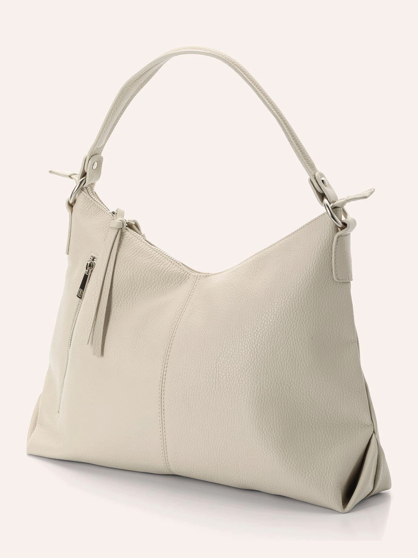 Walbusch Beuteltasche Damen Lederbeutel-Tasche, Genarbtes, weiches Leder, 3 Innenfächer, kurzer Schultergurt