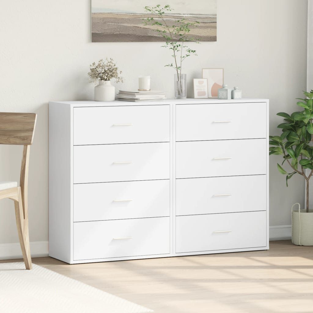 vidaXL Sideboard Sideboards 2 Stk. Weiß 60x31x84 cm Holzwerkstoff (1 St)