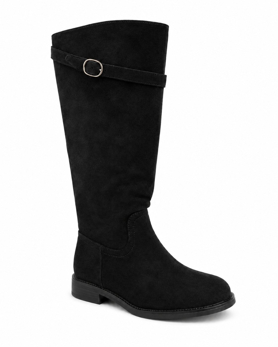 Day Vine Damen Stiefel kniehoch in Wildlederoptik mit Schnalle – Tall Boots Stiefel