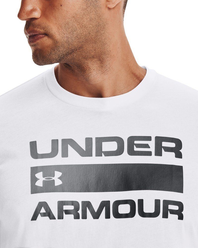 Kurzarm-Oberteil Armour® Wordmark UA Team Issue Under 100 T-Shirt White