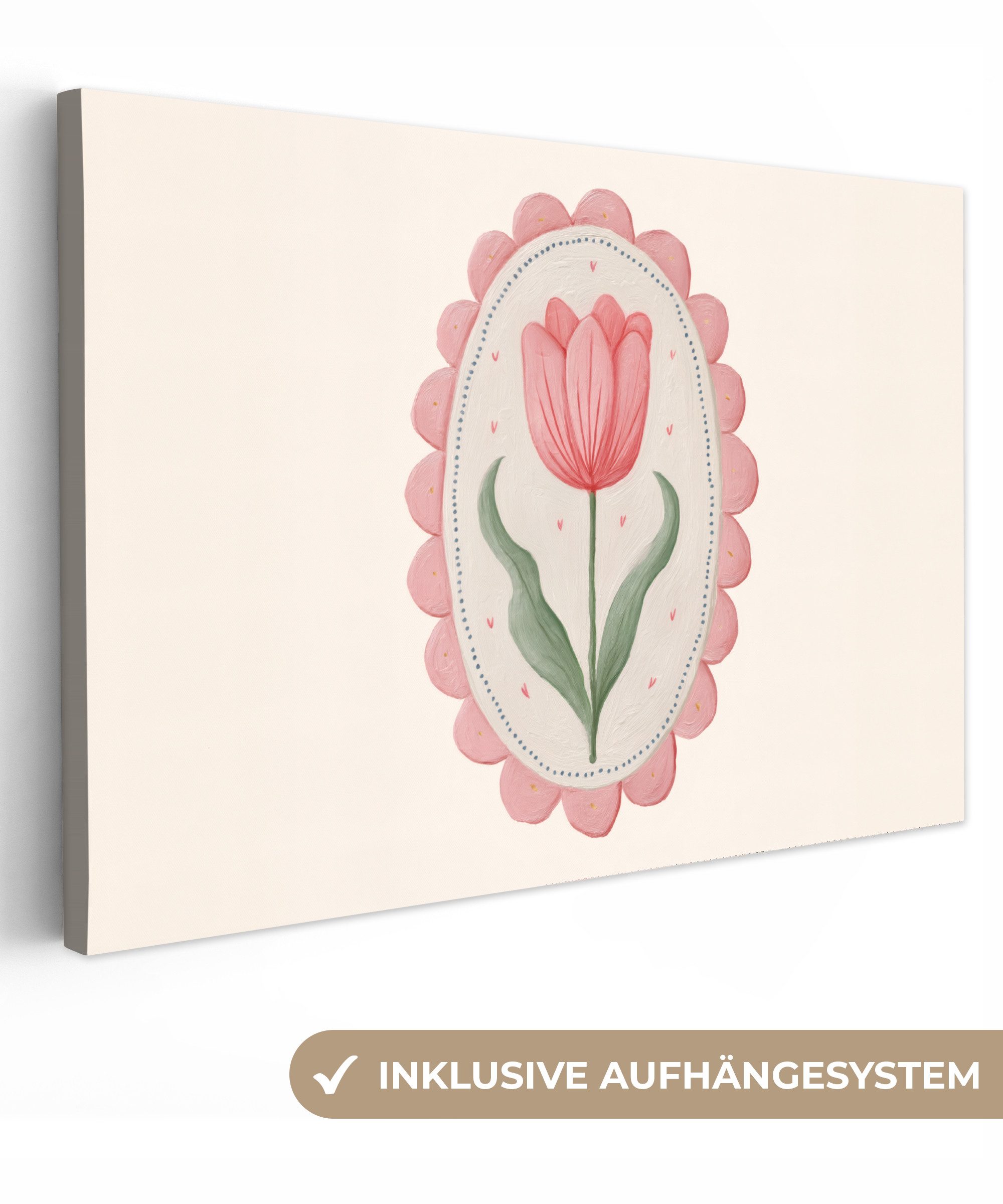 OneMillionCanvasses® Leinwandbild Tulpe - Rahmen - günstig online kaufen