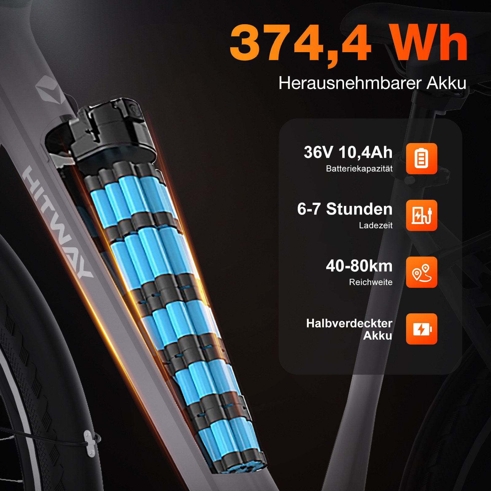 HITWAY E-Bike City Bike 29 inch Electric Bicycle max. range up to 80km with anti-theft protection and GPS, 1 gear, 250W rear motor, 374.4 Wh, StVZO compliant e-city bike, pedelec with torque sensor, app